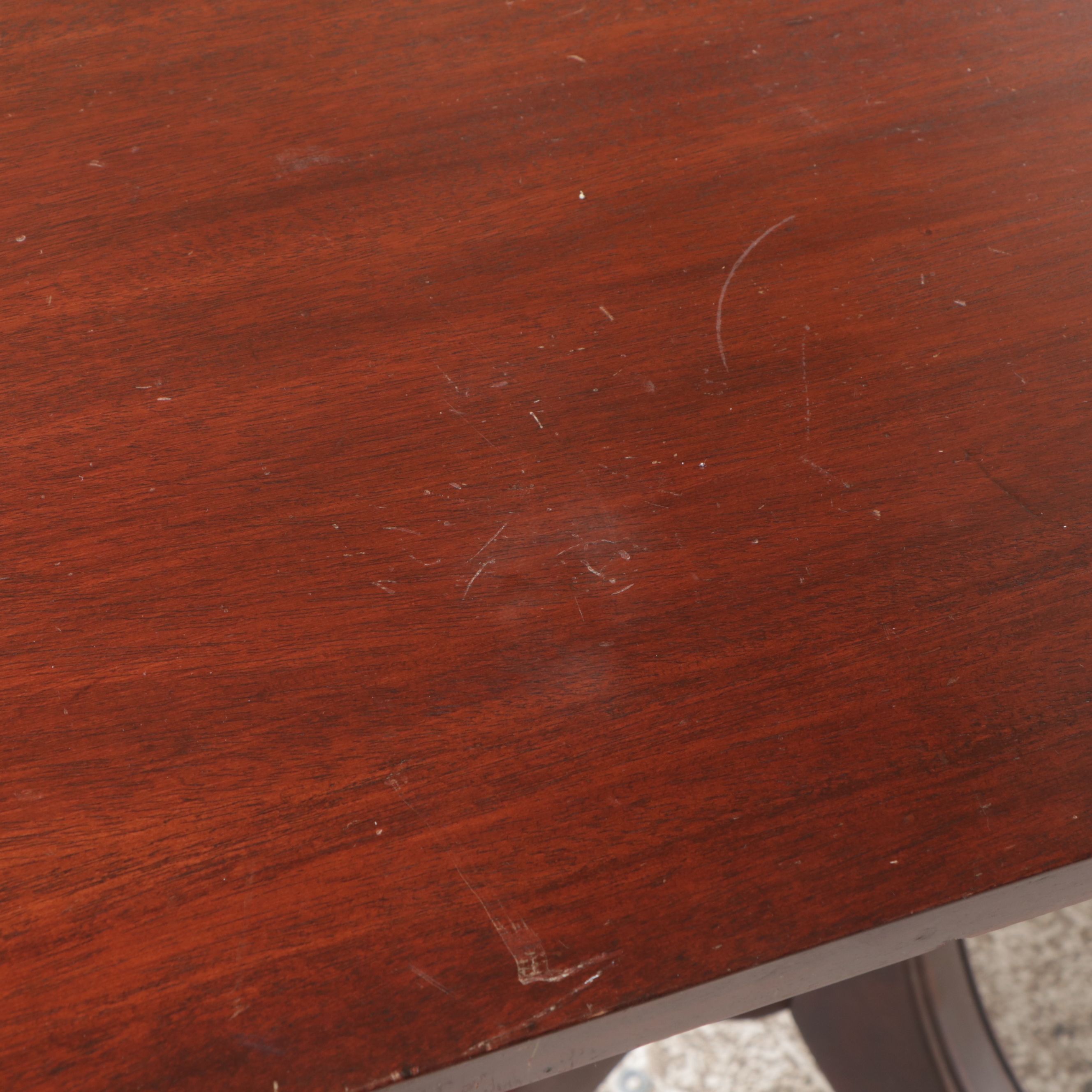 Drexel "New Travis Court" Mahogany Two-Pedestal Dining Table