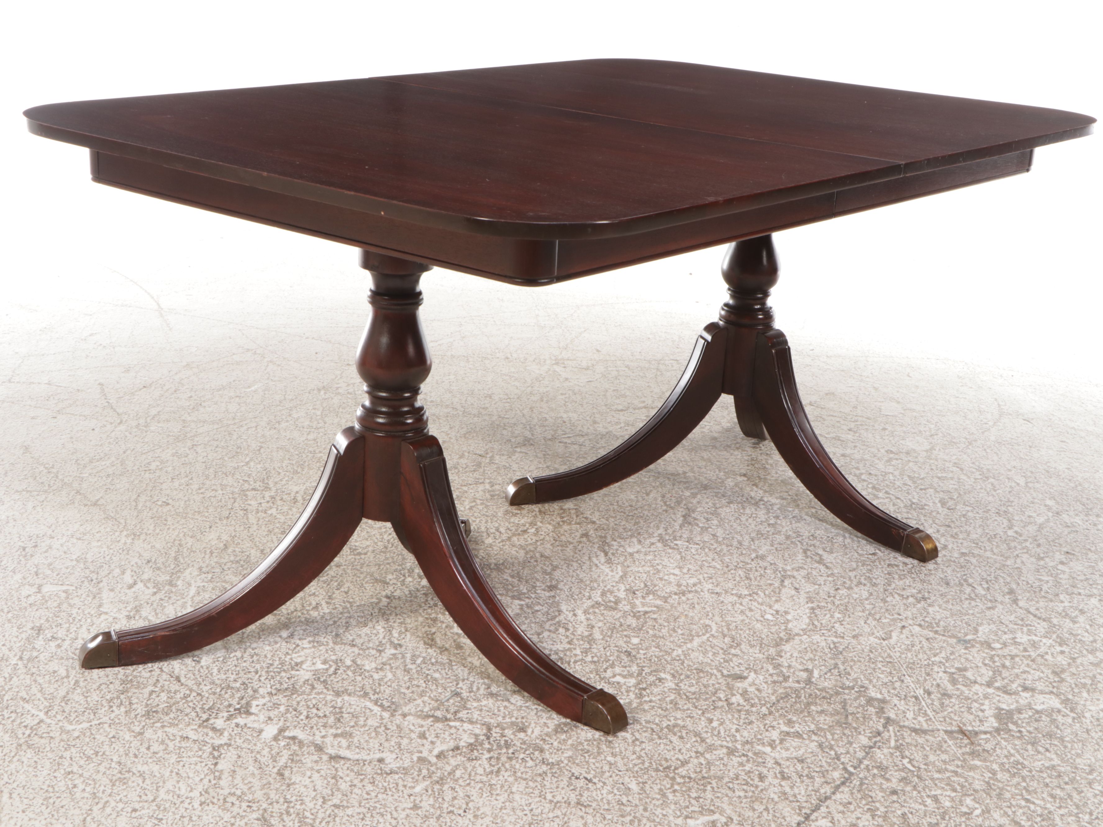 Drexel "New Travis Court" Mahogany Two-Pedestal Dining Table