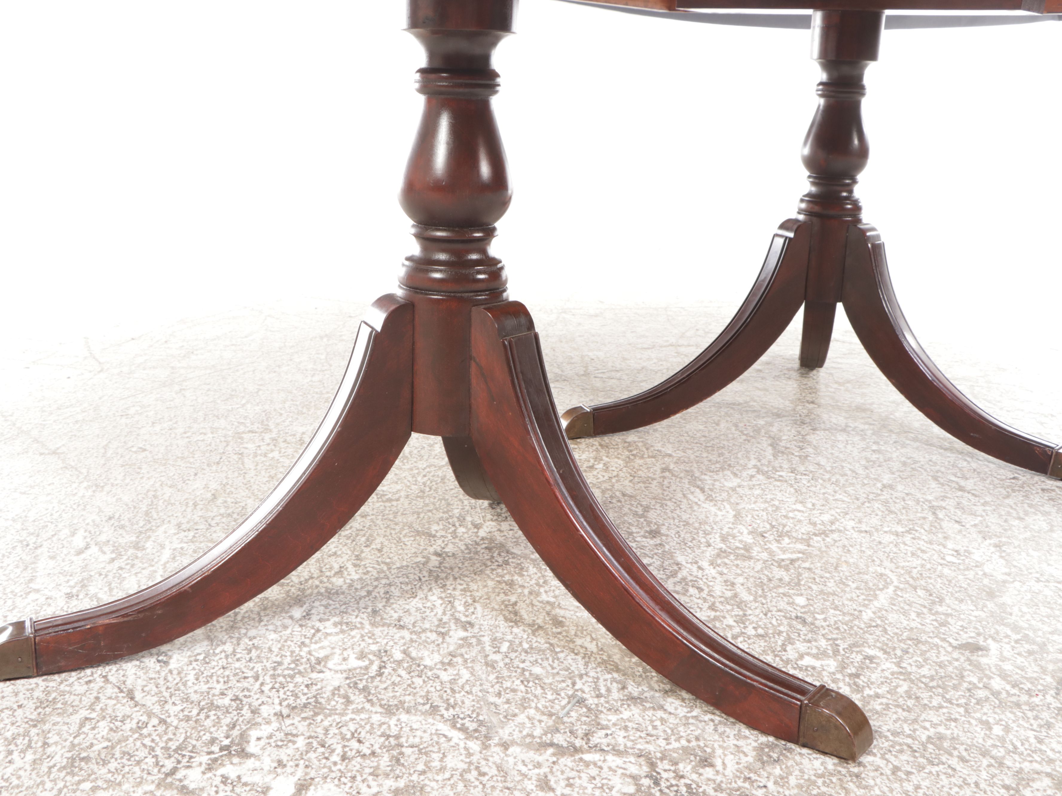 Drexel "New Travis Court" Mahogany Two-Pedestal Dining Table