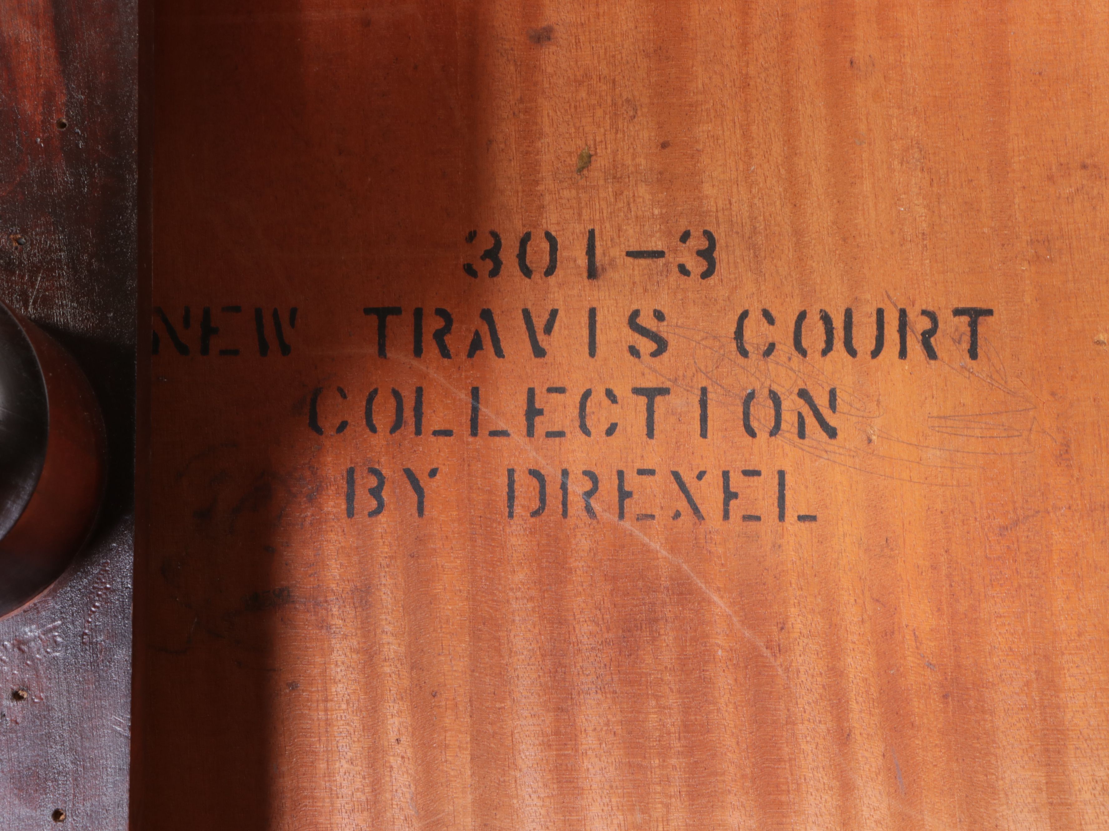 Drexel "New Travis Court" Mahogany Two-Pedestal Dining Table