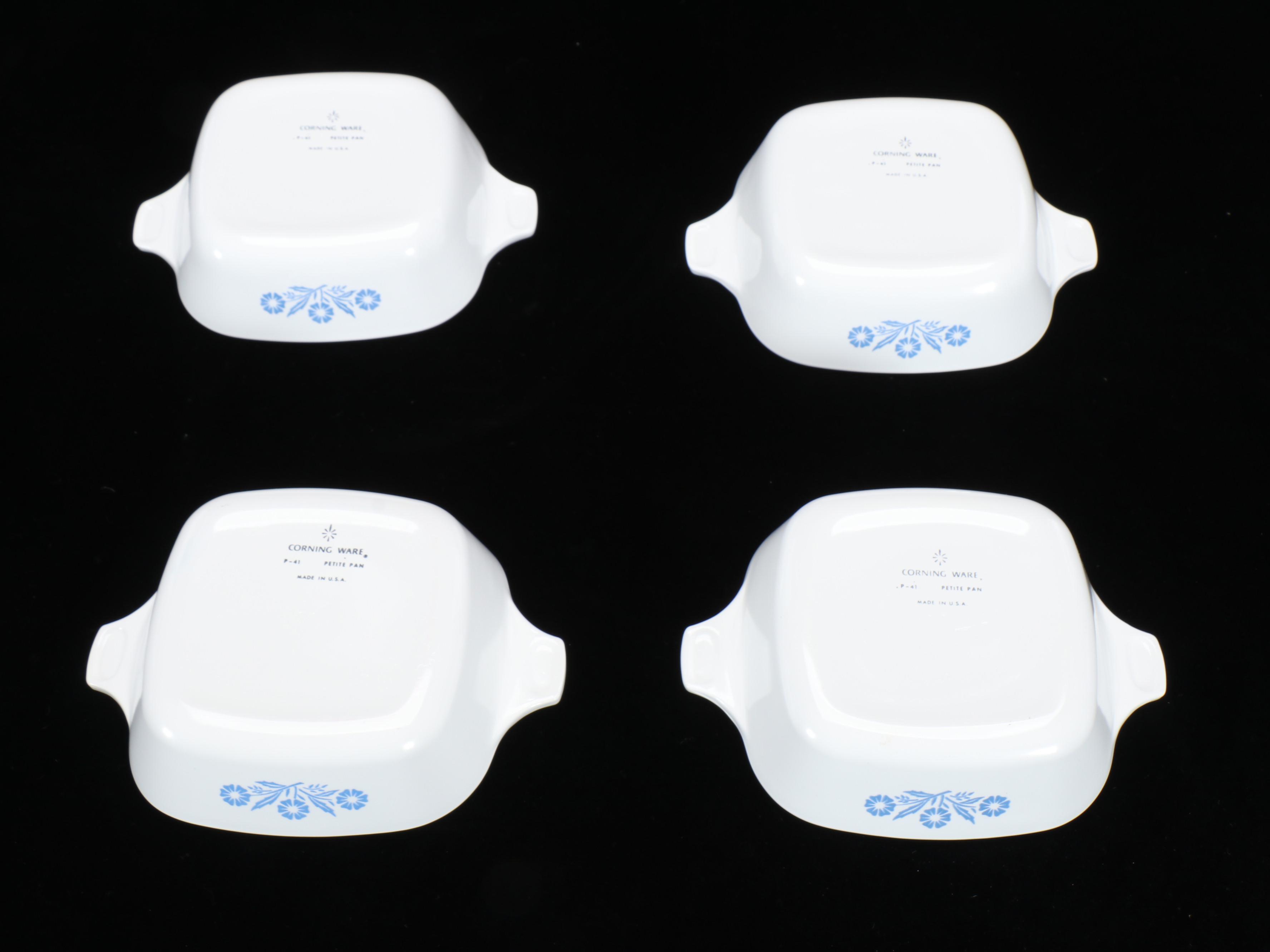 Corning Ware "Cornflower Blue" Casserole Dishes with Trivets and Coffee Pot