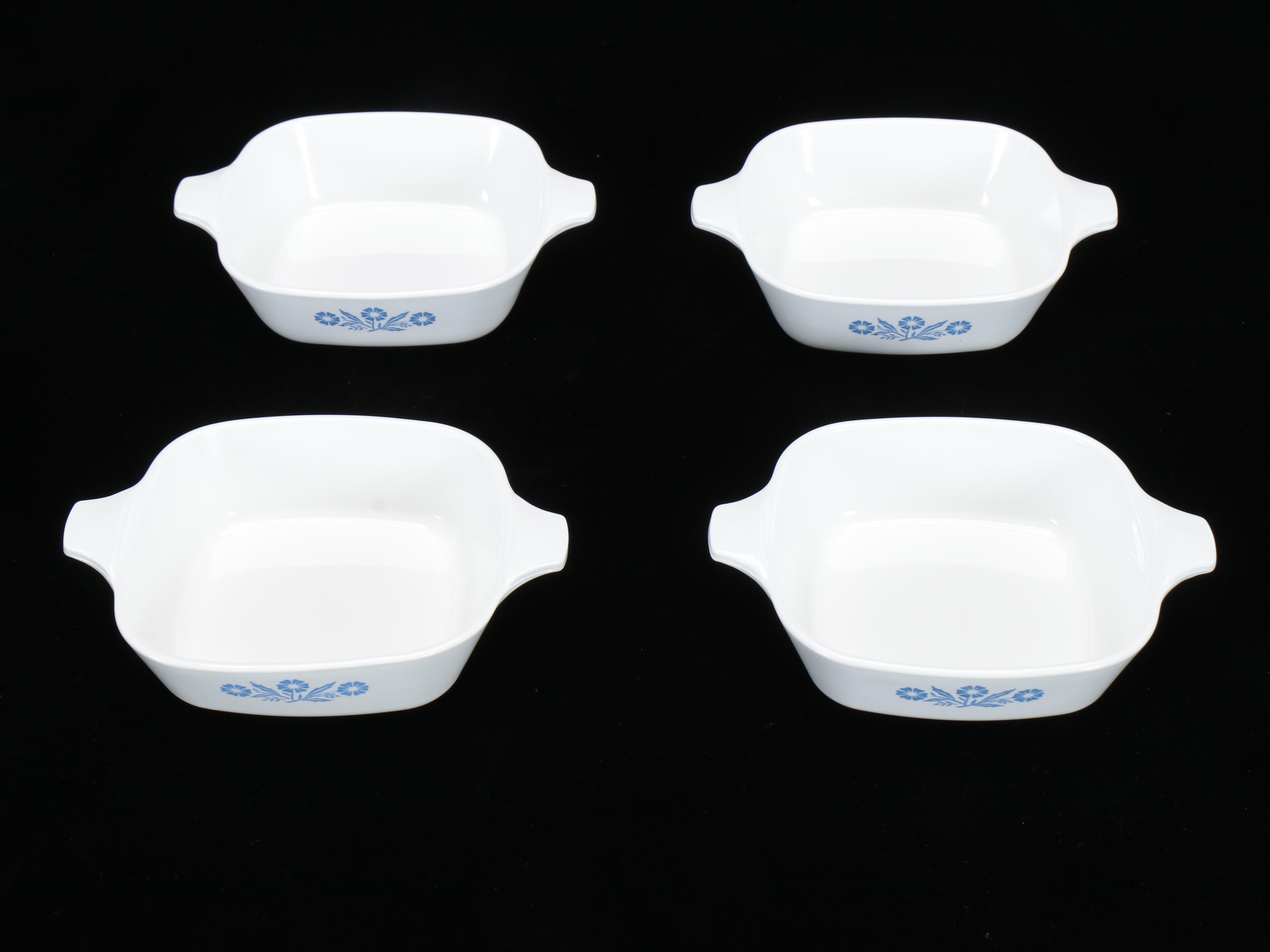 Corning Ware "Cornflower Blue" Casserole Dishes with Trivets and Coffee Pot