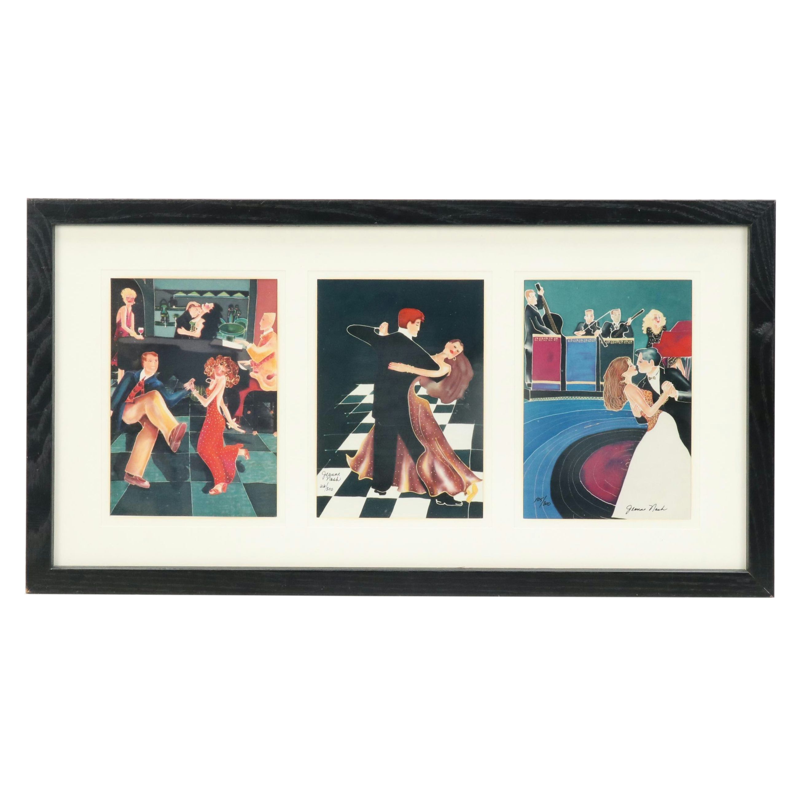 Jeanne Nash Giclée Triptych of Dancing Couples