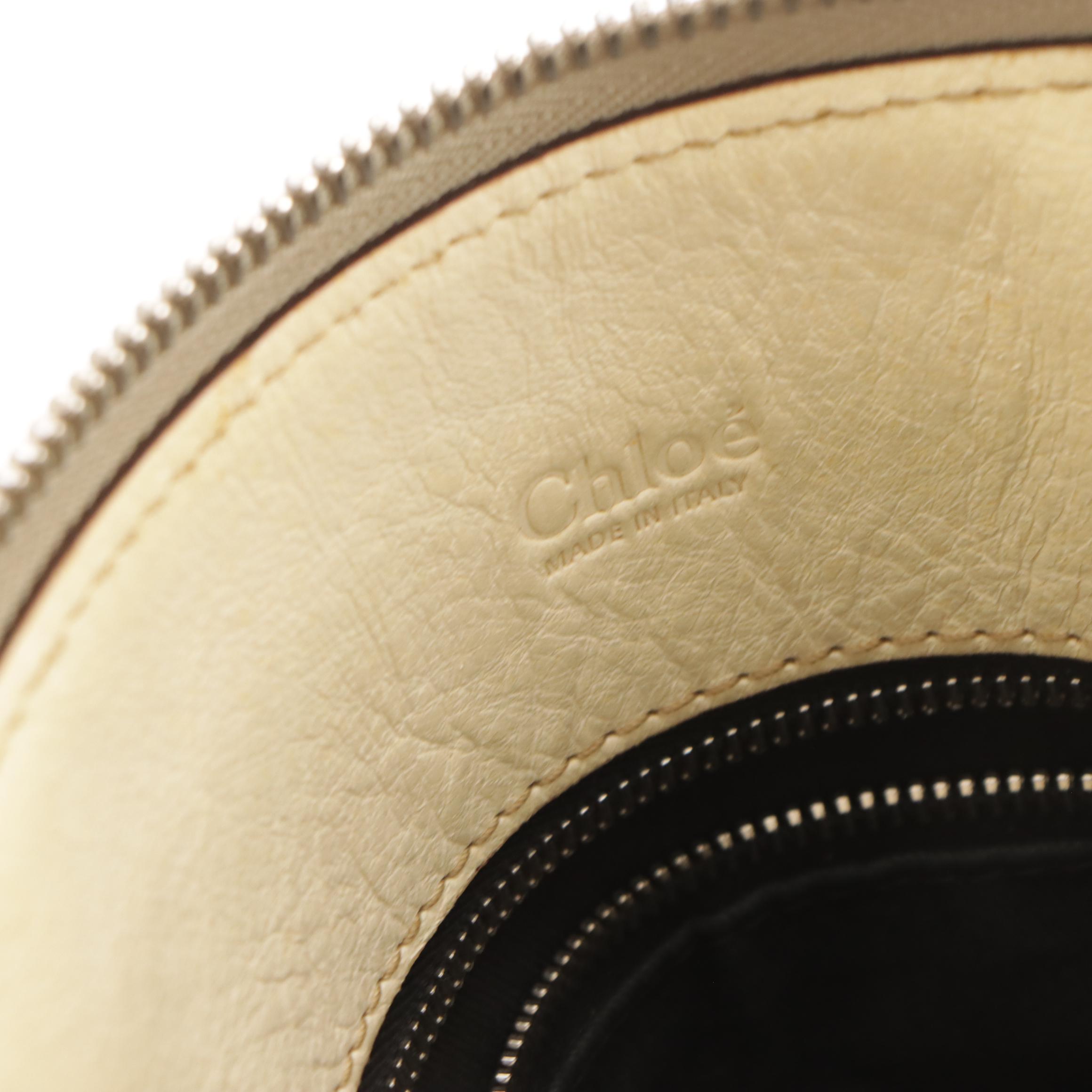 Chloé Edith Satchel Bag in Ivory Calfskin Leather