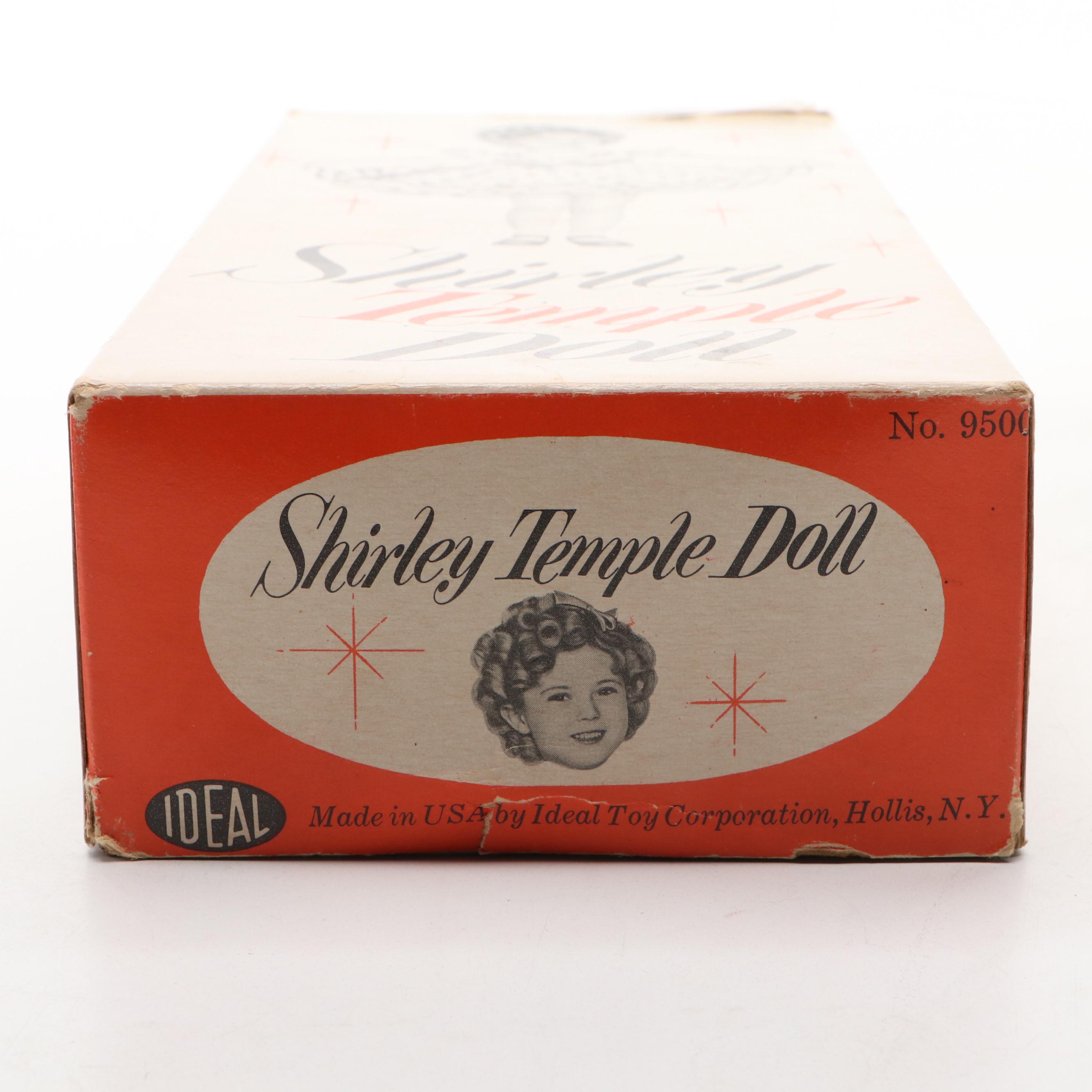Ideal Vinyl Shirley Temple Doll in Red Coat with Original Box,  Mid-20th C.