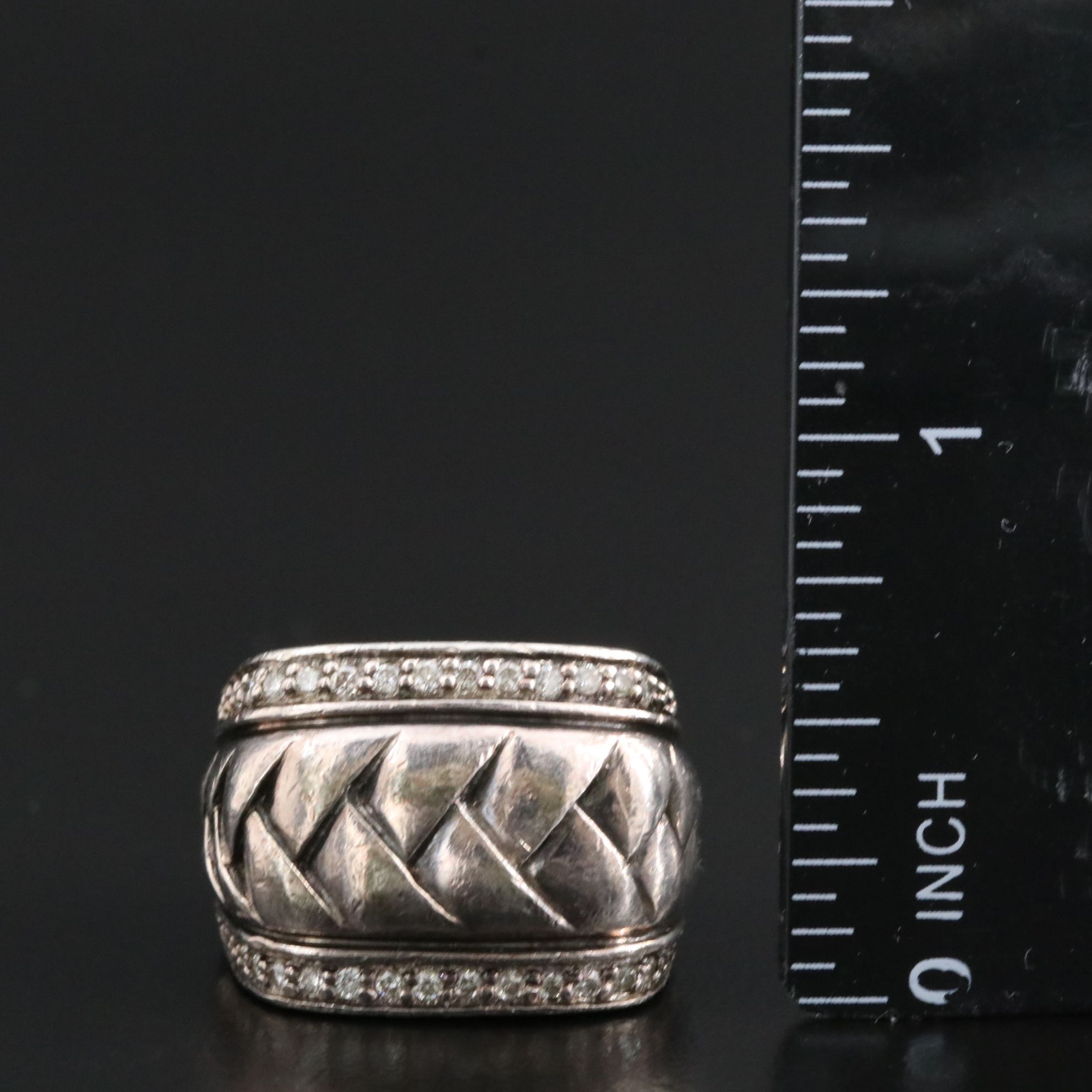 Scott Kay Sterling 0.46 CTW Diamond Basketweave Ring