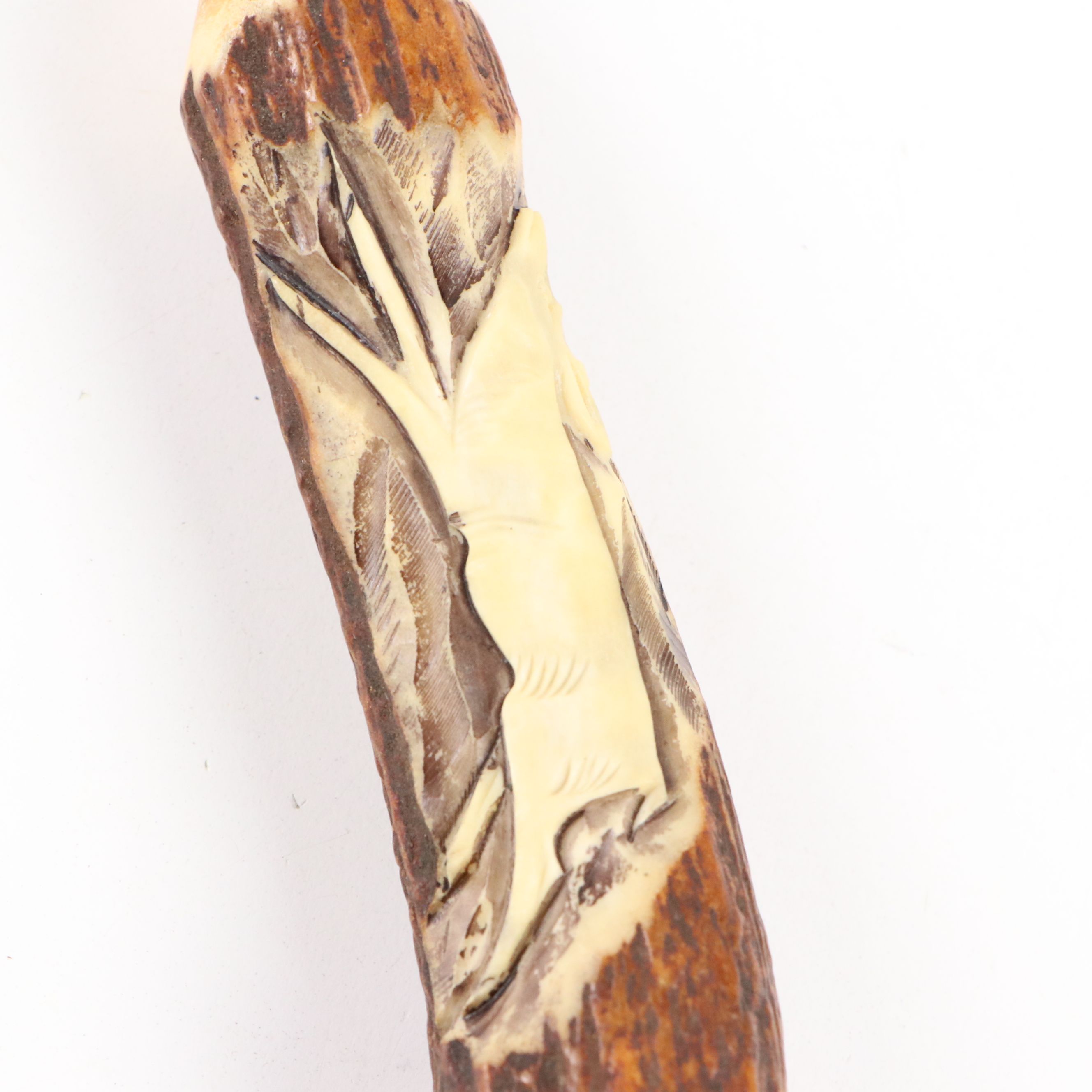 Anton Wingen Jr. German Stainless and Faux Antler Handled Carving Set