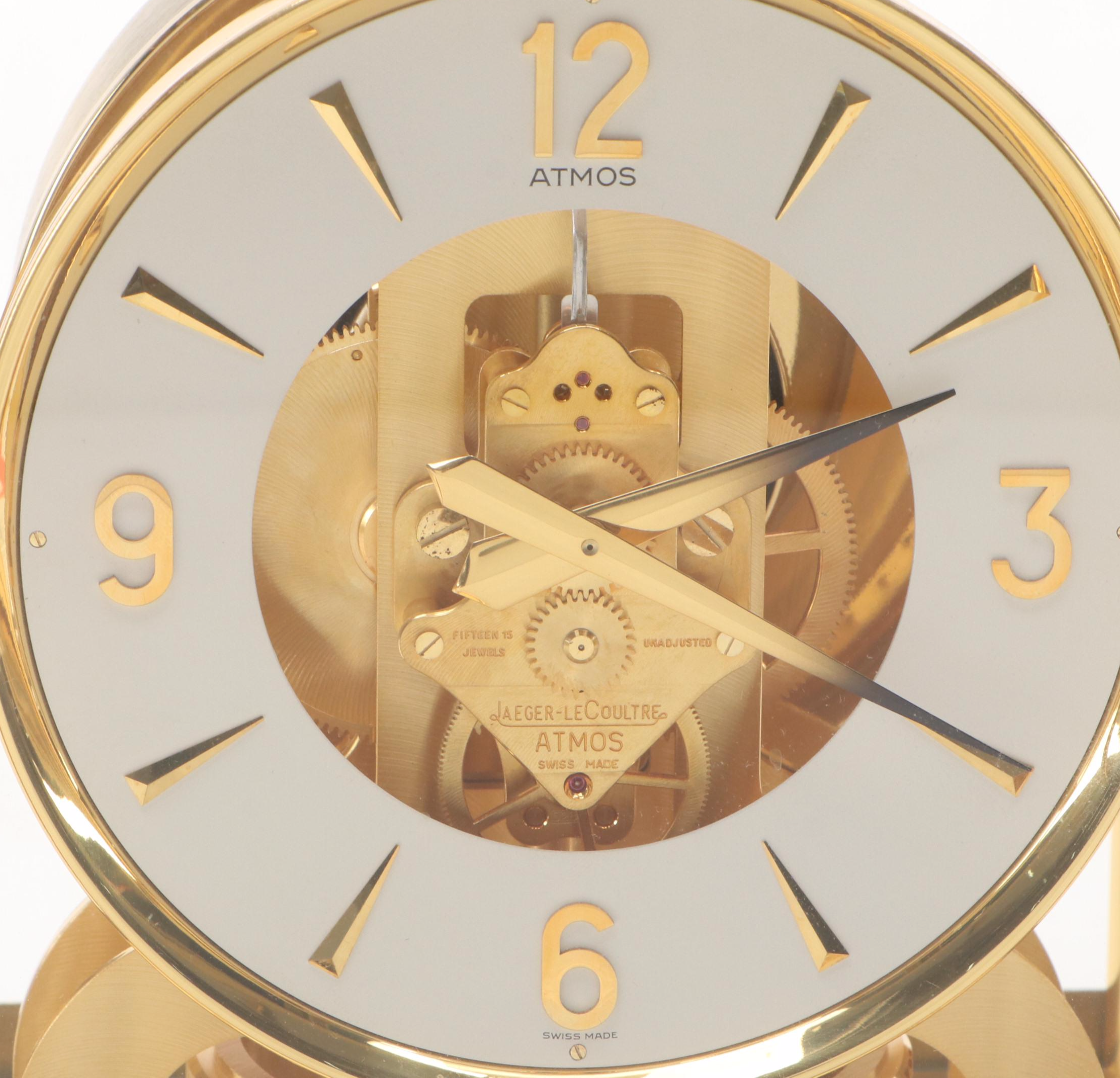 Jaeger-LeCoultre Swiss Atmos 25-Year Service Award Presentation Mantel Clock