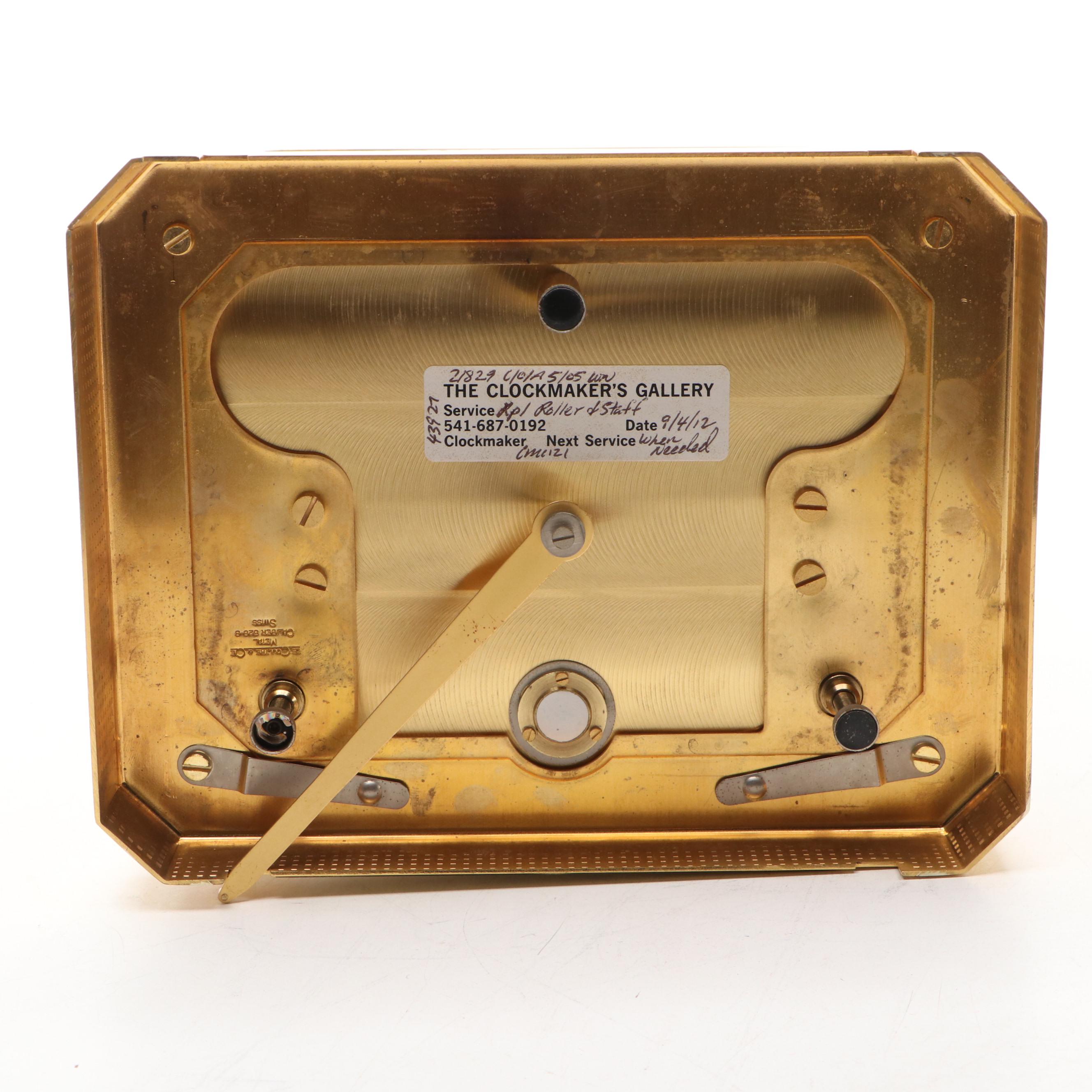 Jaeger-LeCoultre Swiss Atmos 25-Year Service Award Presentation Mantel Clock