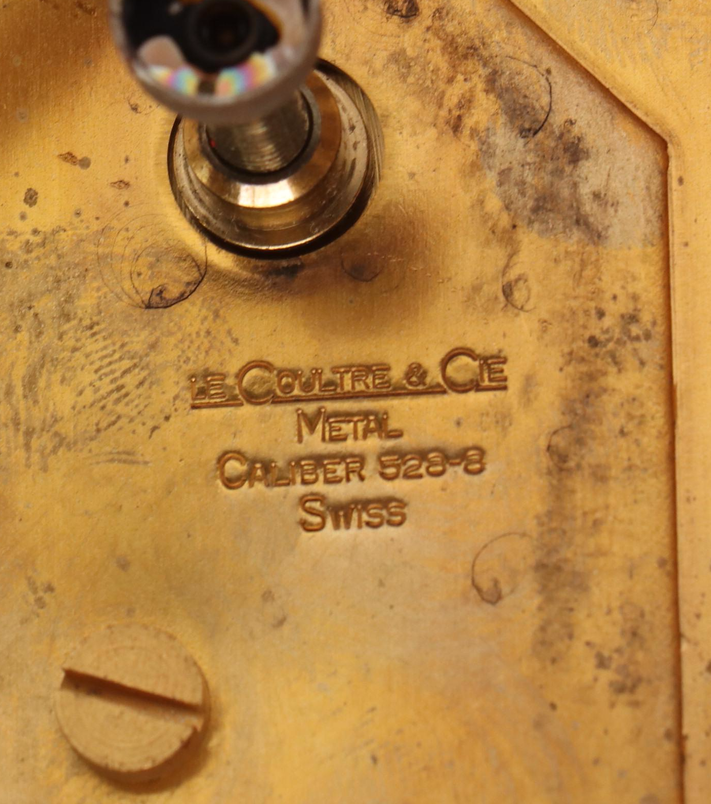 Jaeger-LeCoultre Swiss Atmos 25-Year Service Award Presentation Mantel Clock