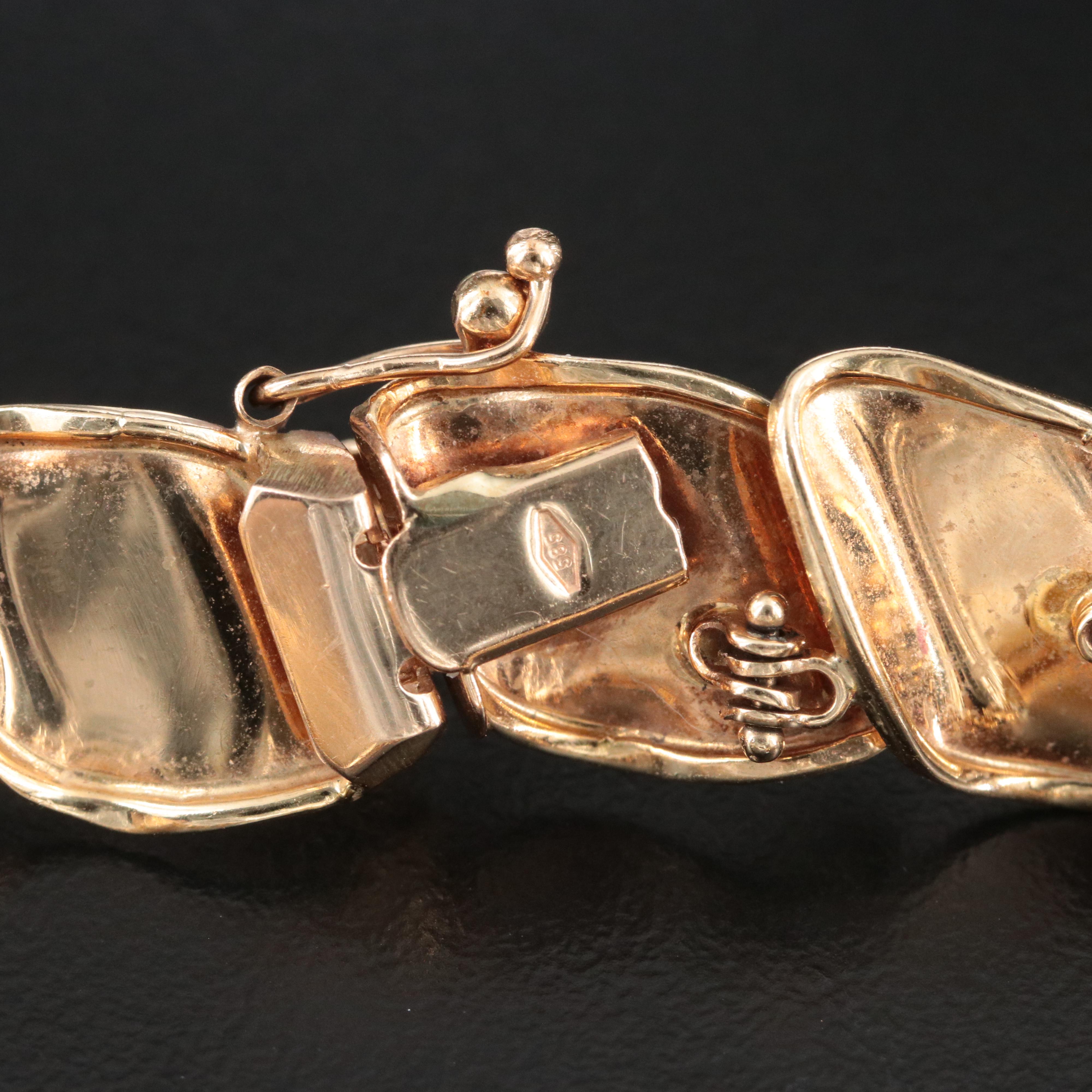 14K Wave Link Bracelet