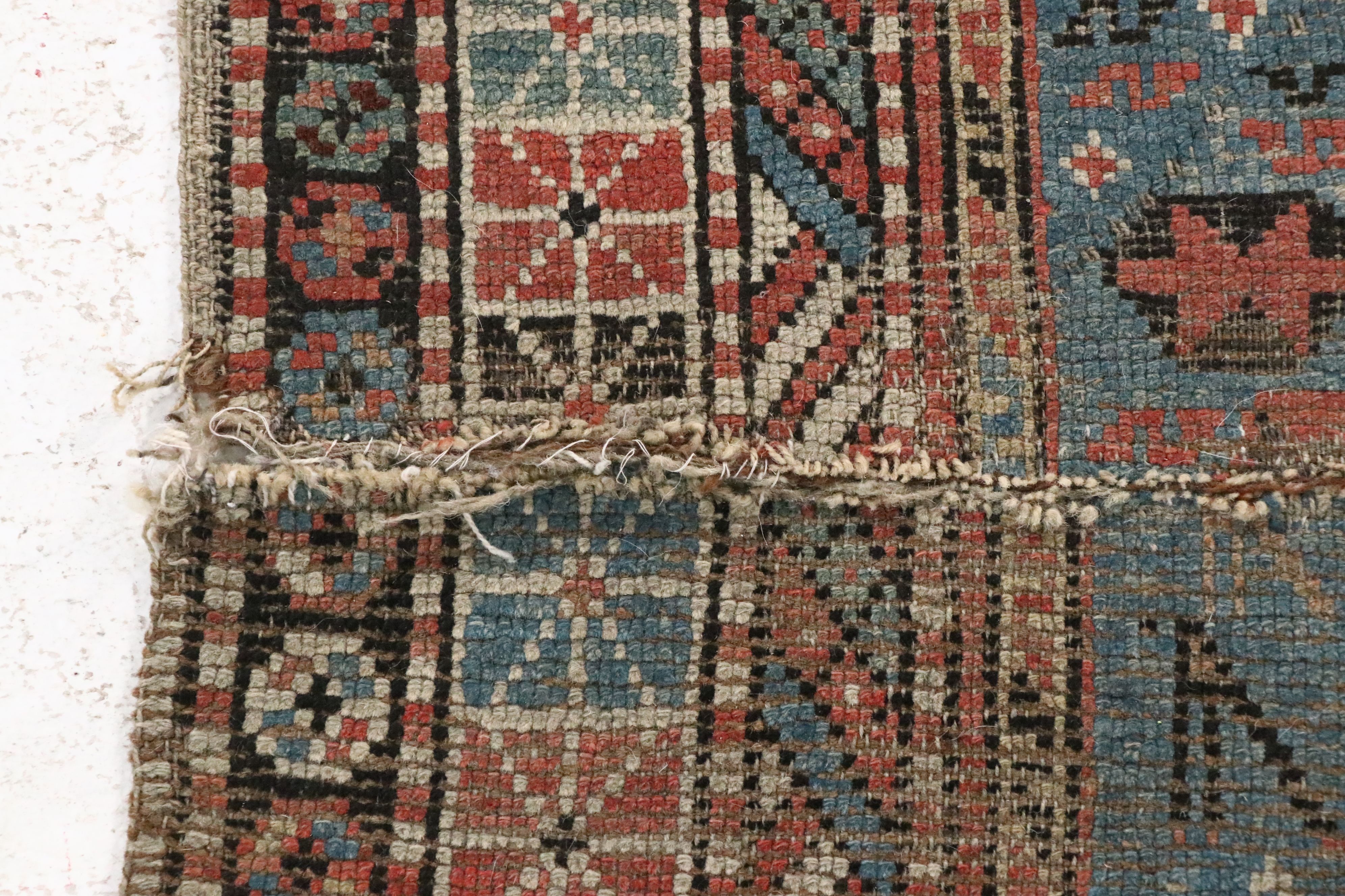 3'8 x 4'3 Hand-Knotted Caucasian Shirvan Area Rug, Semi-Antique