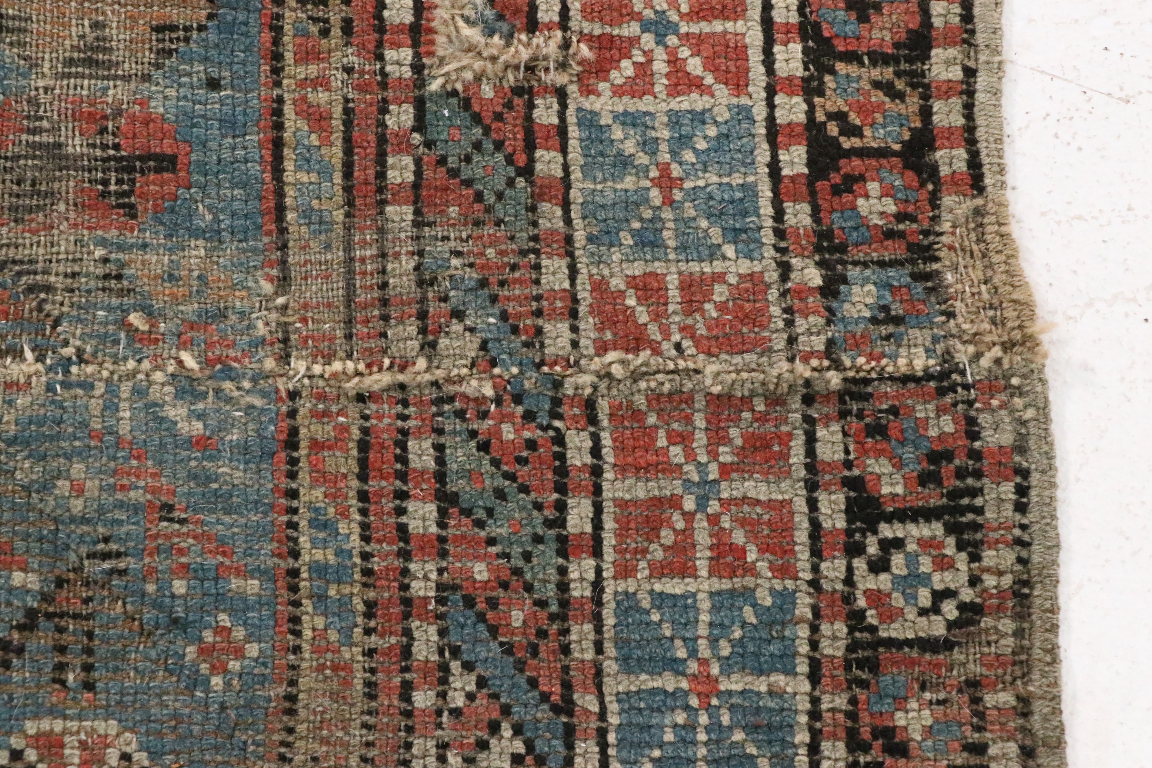 3'8 x 4'3 Hand-Knotted Caucasian Shirvan Area Rug, Semi-Antique