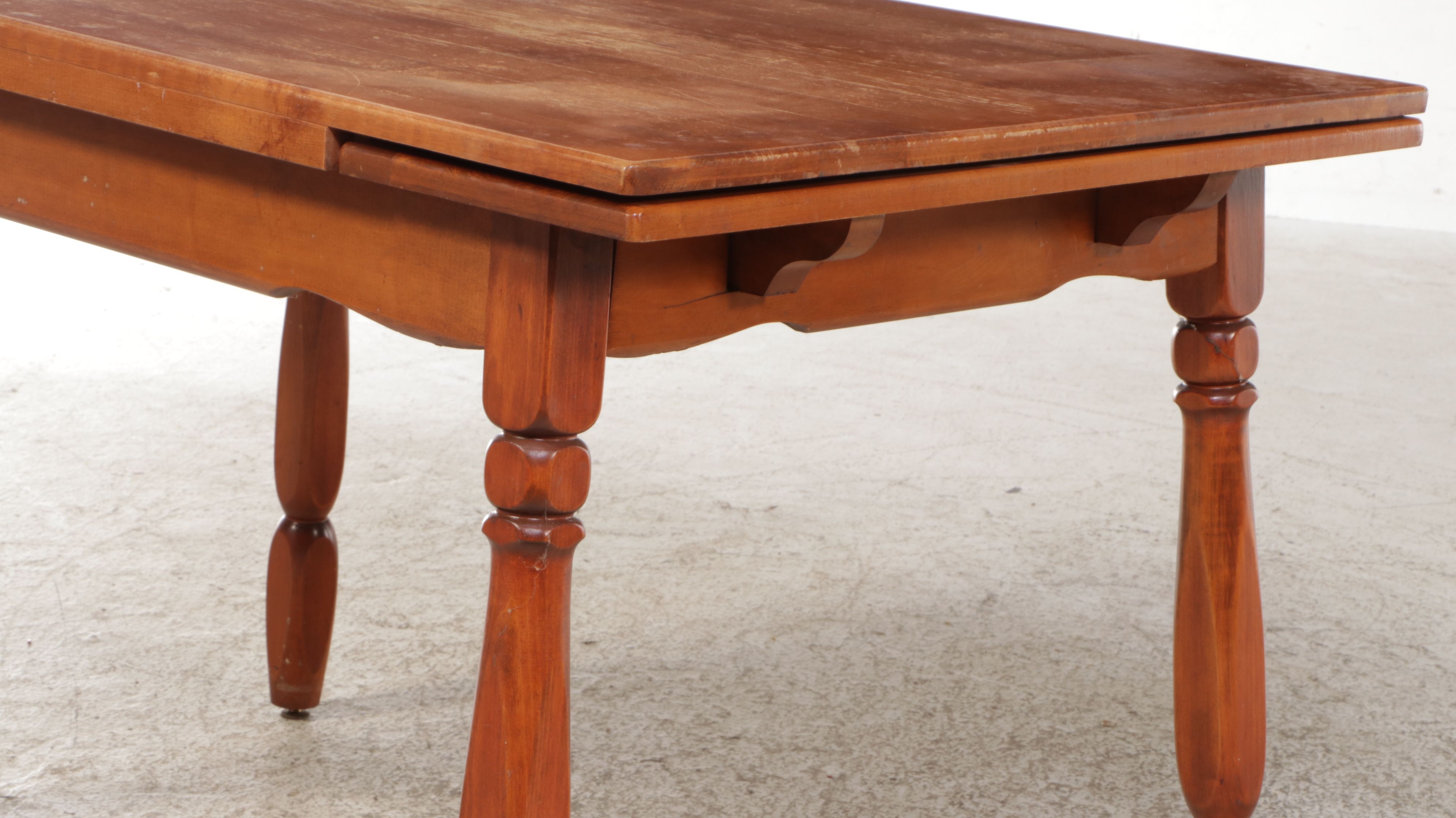 Early American Style Cherry Five-Piece Dining Set, Mid-20th Century