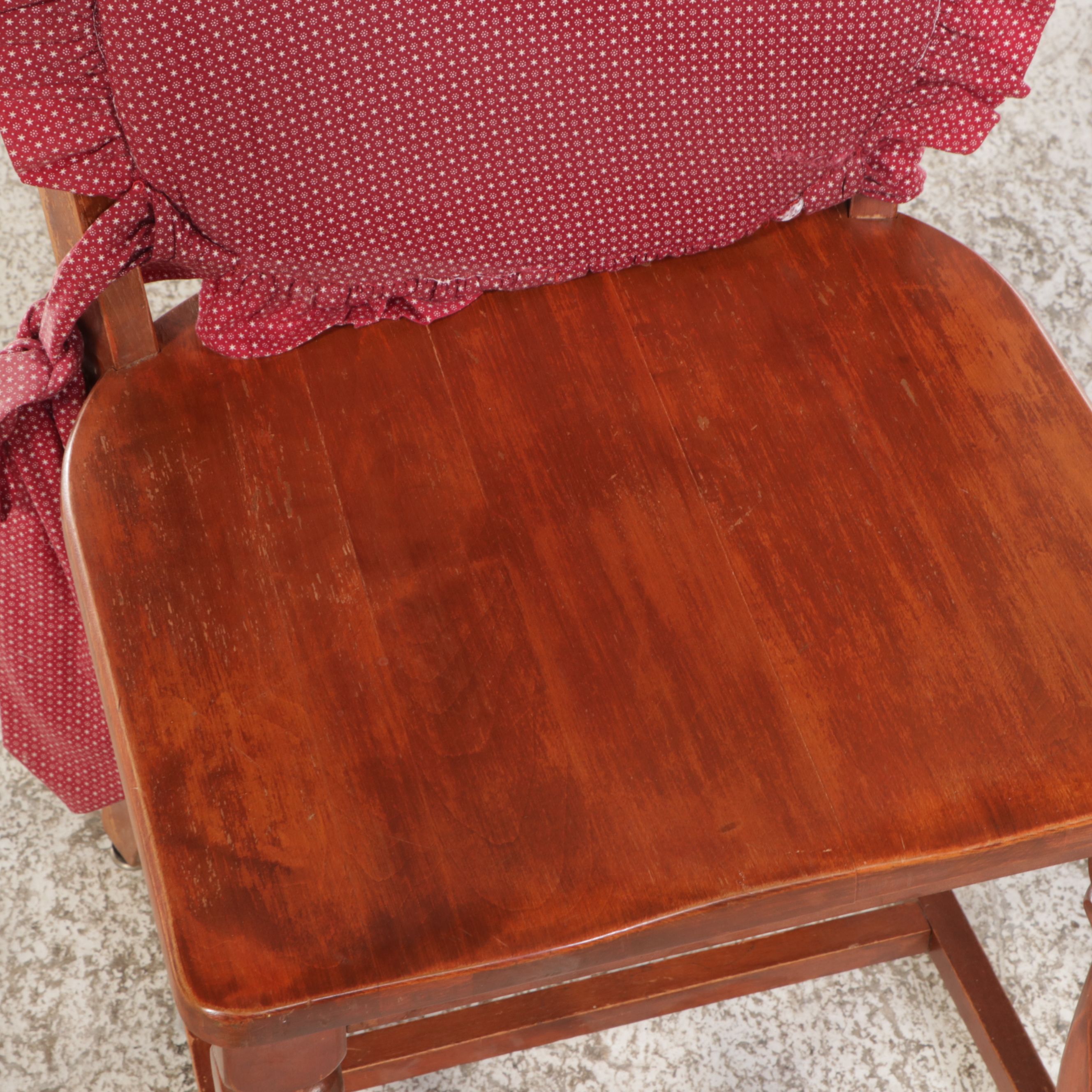 Early American Style Cherry Five-Piece Dining Set, Mid-20th Century