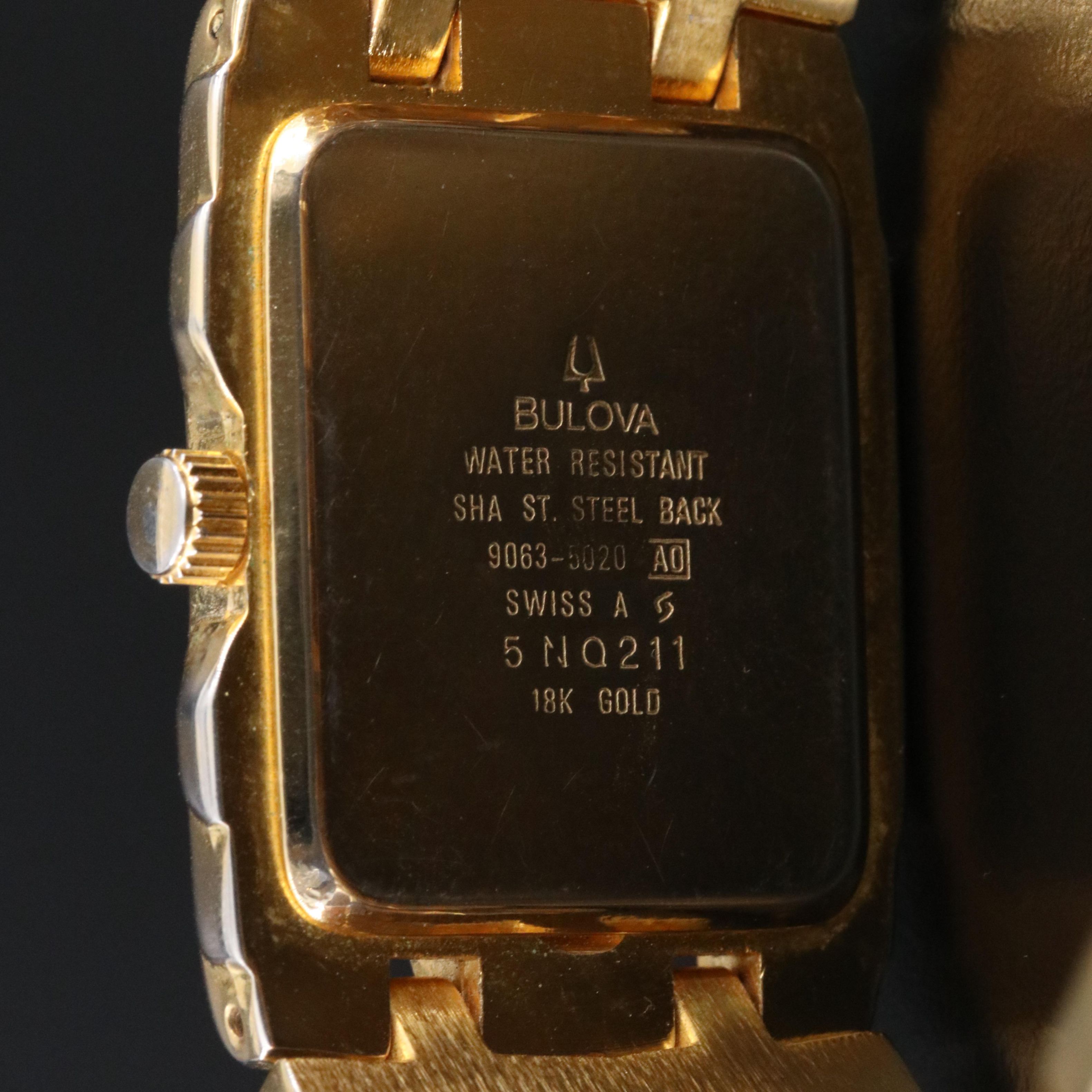 Bulova Diamond Accent Gold-Plated Watch