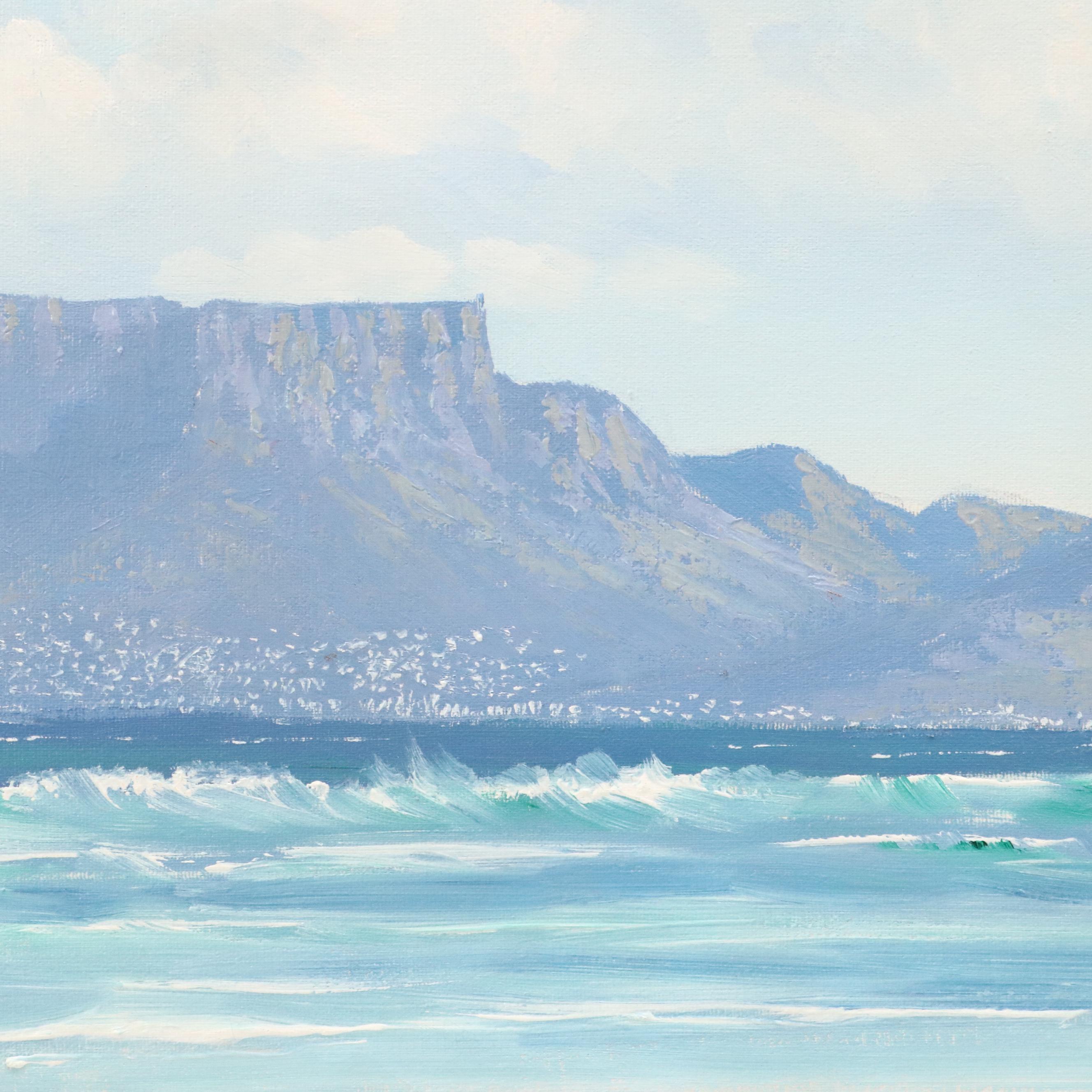 Don Benzien Coastal Landscape Acrylic Painting, Mid to Late 20th Century