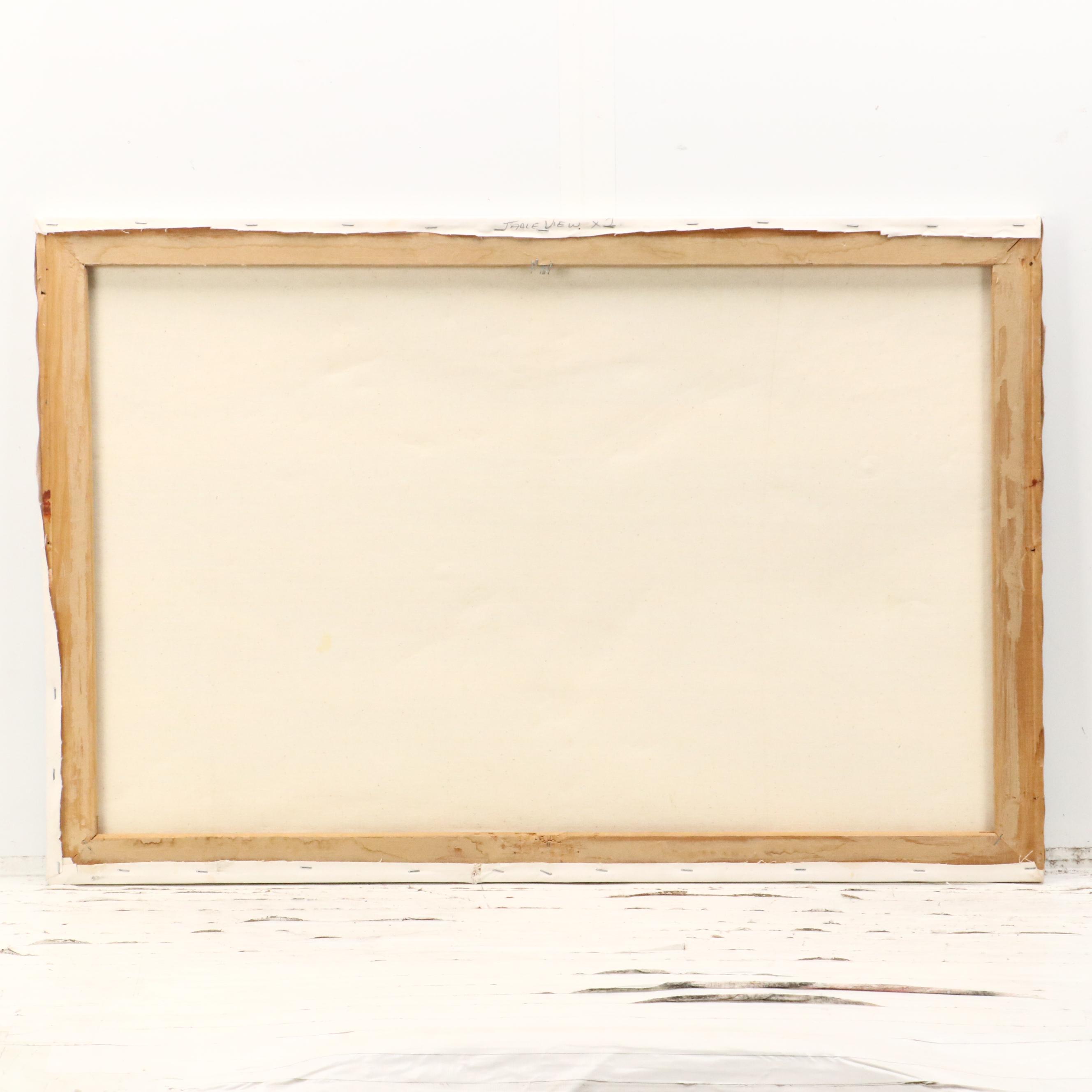 Don Benzien Coastal Landscape Acrylic Painting, Mid to Late 20th Century