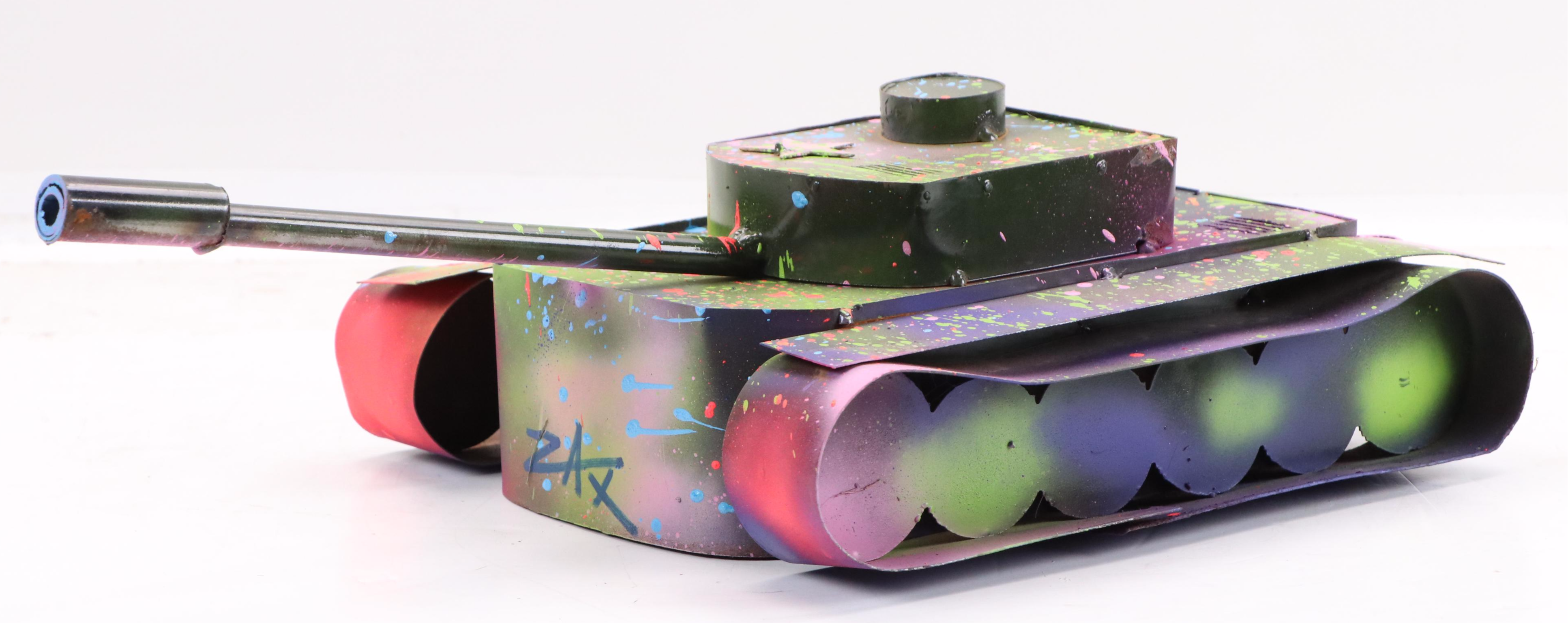 E.M. Zax Spray and Drip-Painted Tank, 2025