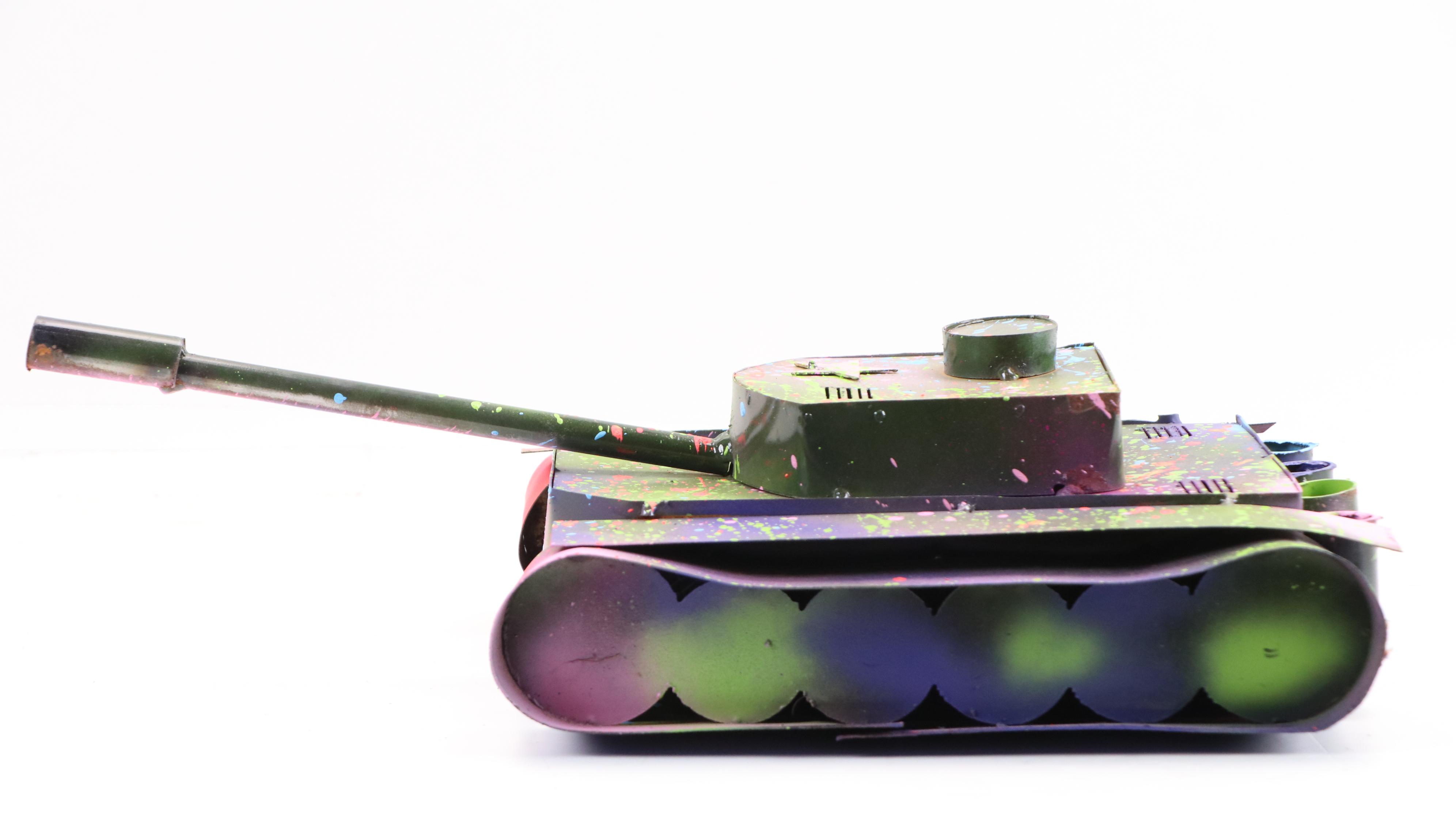 E.M. Zax Spray and Drip-Painted Tank, 2025