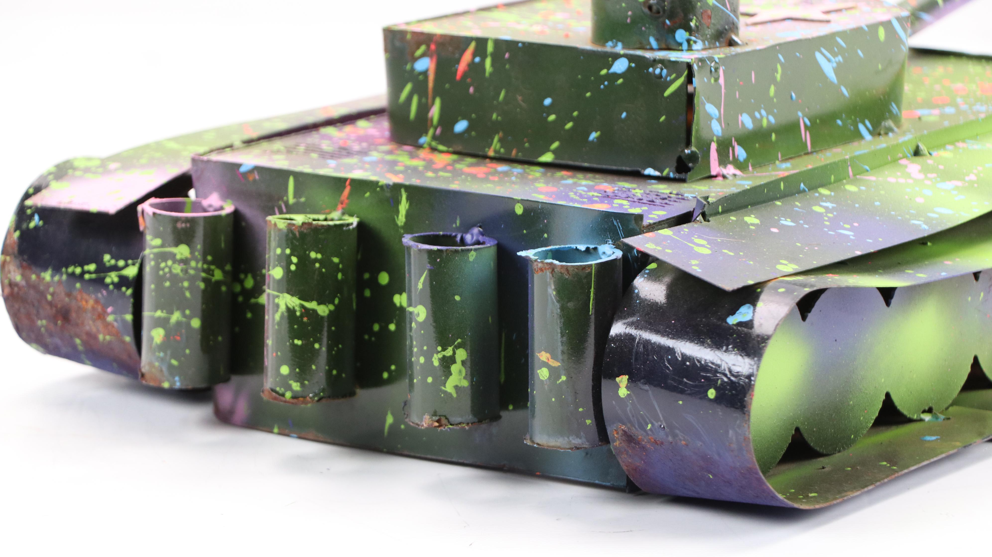 E.M. Zax Spray and Drip-Painted Tank, 2025