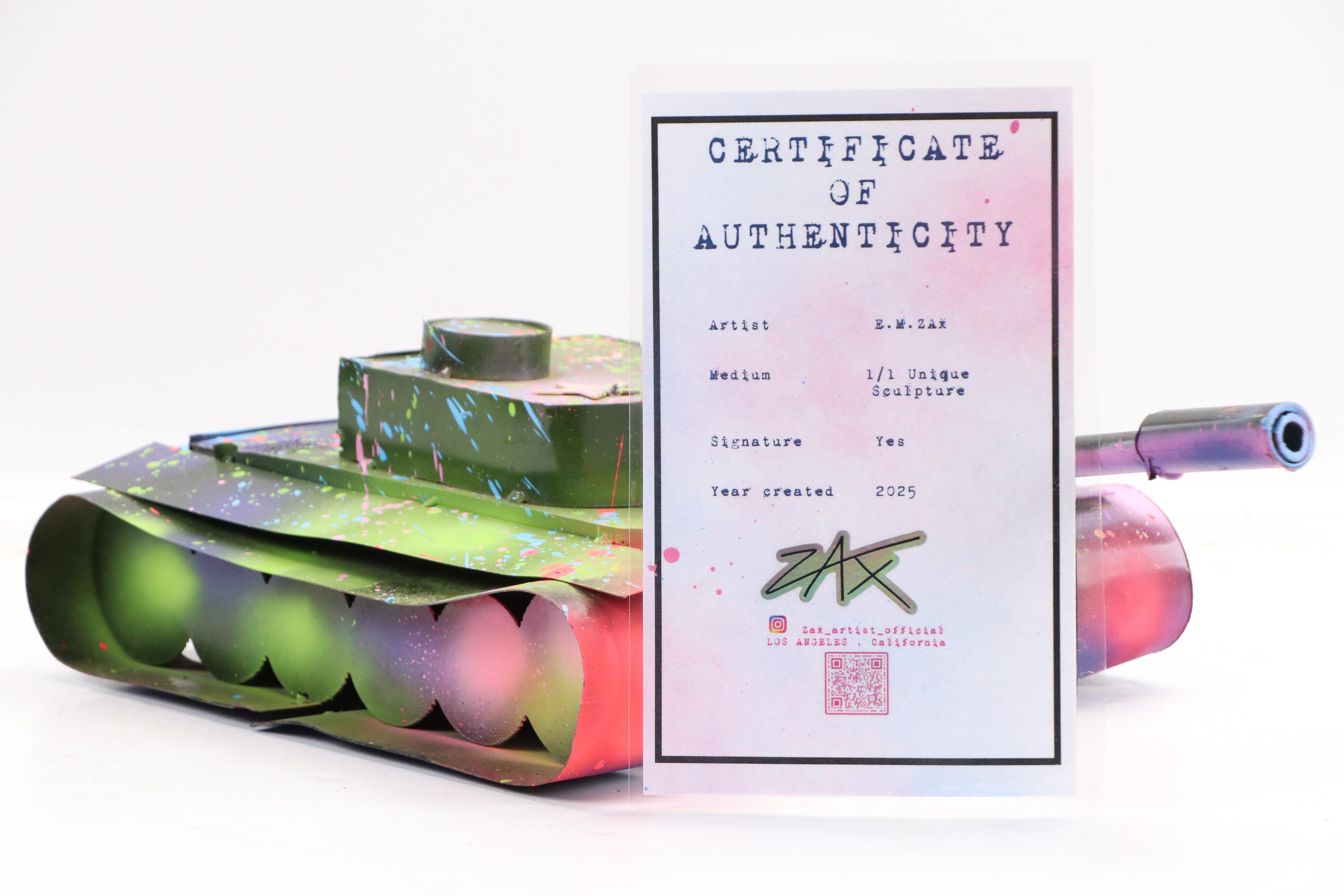 E.M. Zax Spray and Drip-Painted Tank, 2025