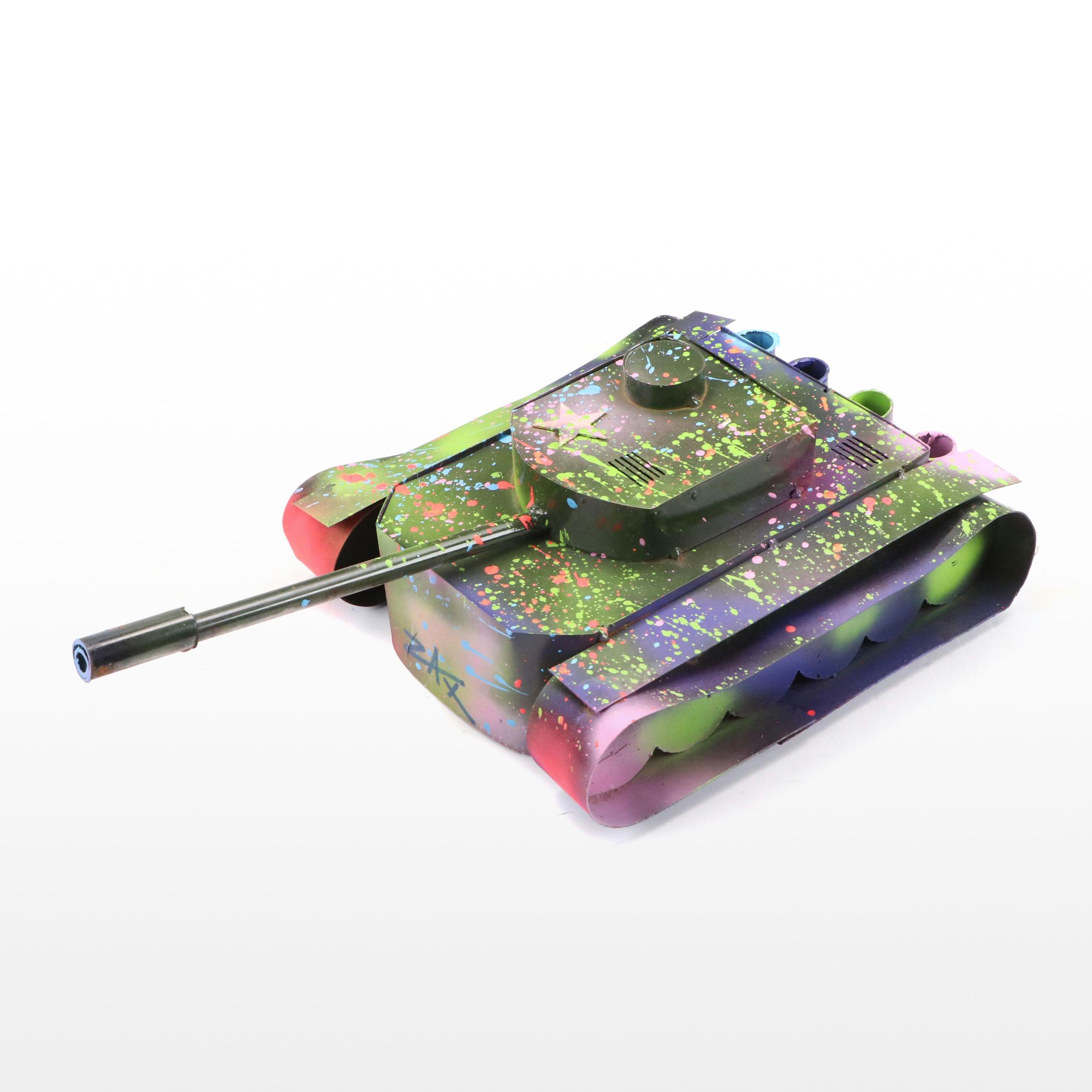 E.M. Zax Spray and Drip-Painted Tank, 2025