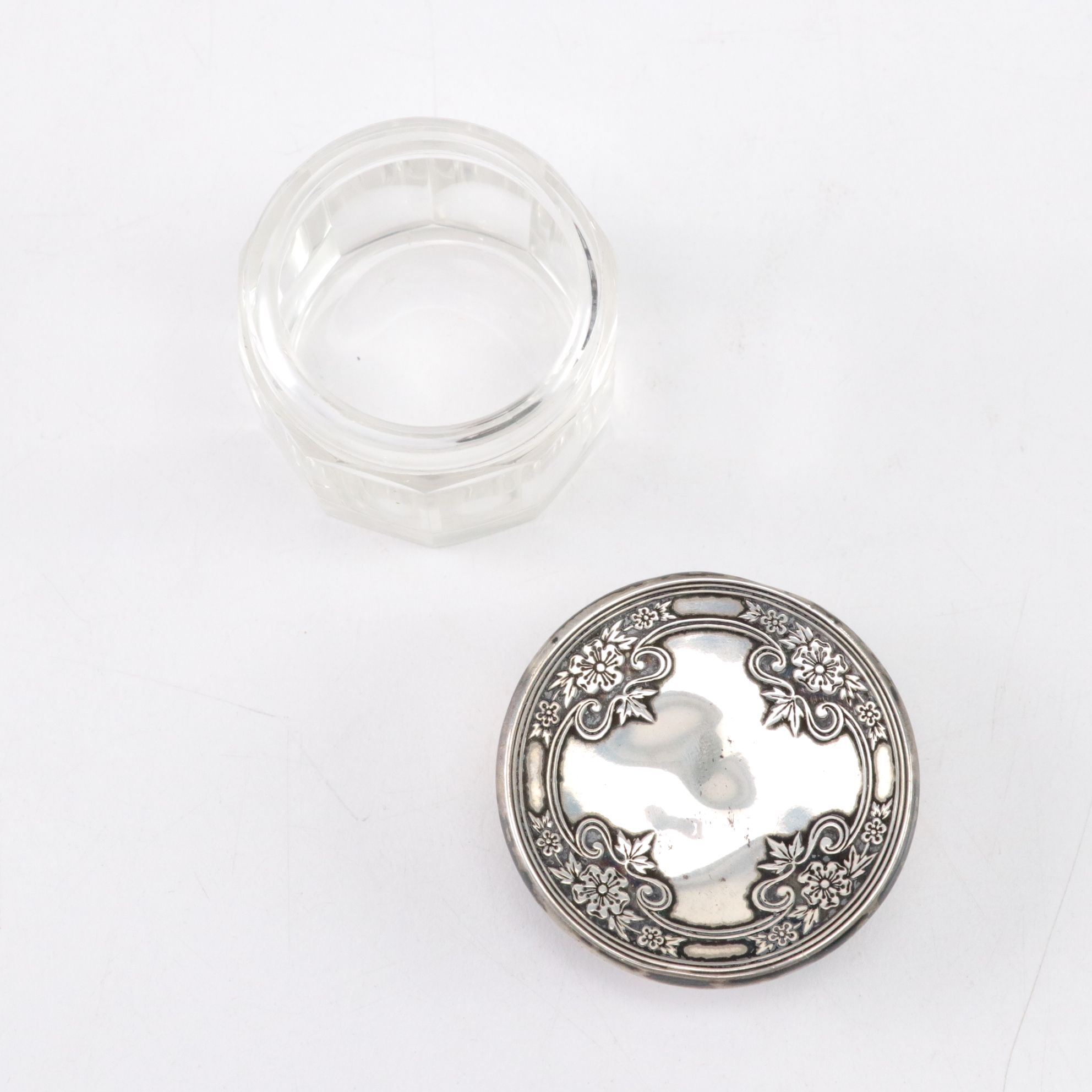 Dresser Jar with Sterling Silver Lid, Gyroscope, and Other items