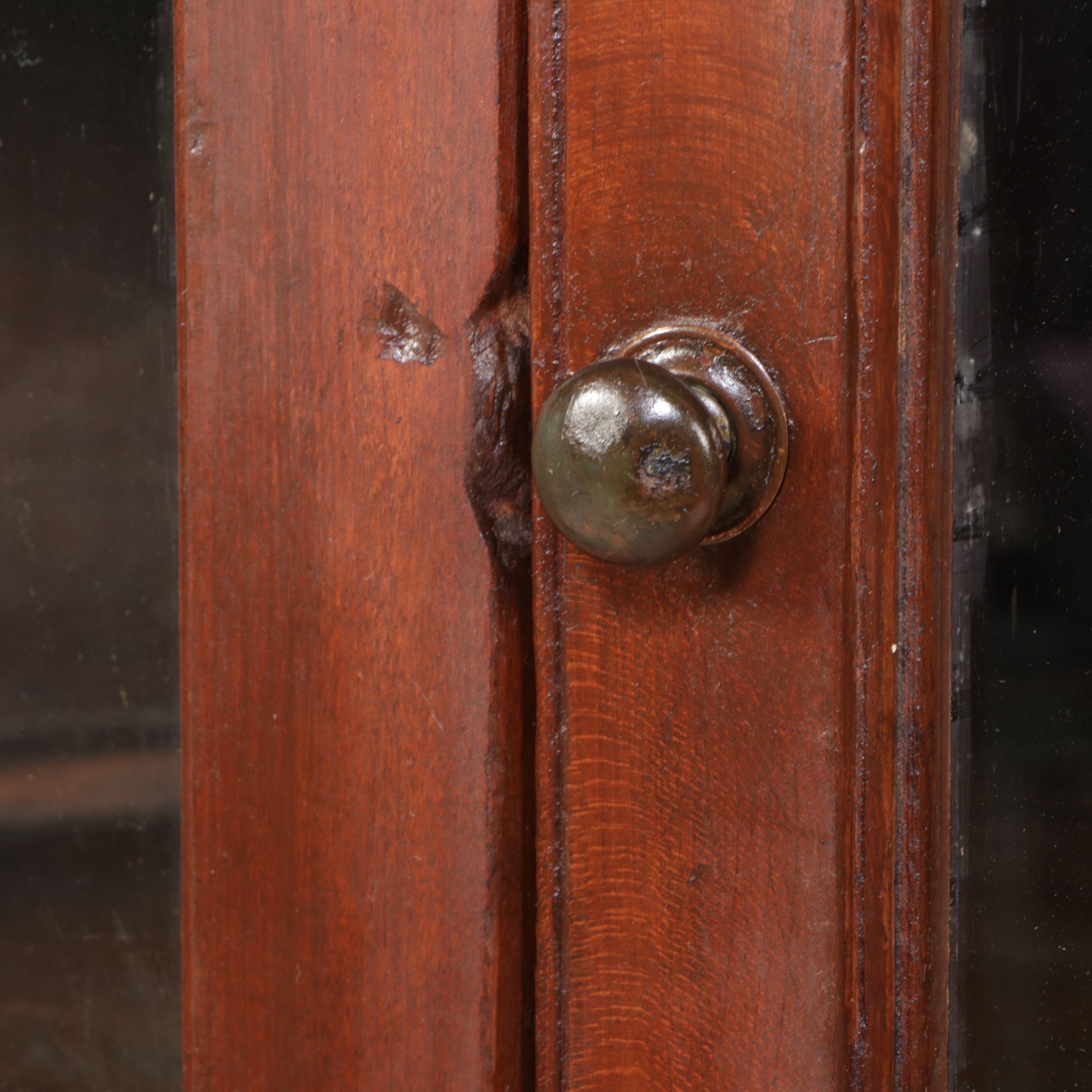 American Primitive Cherry Corner Cabinet, 19th Century