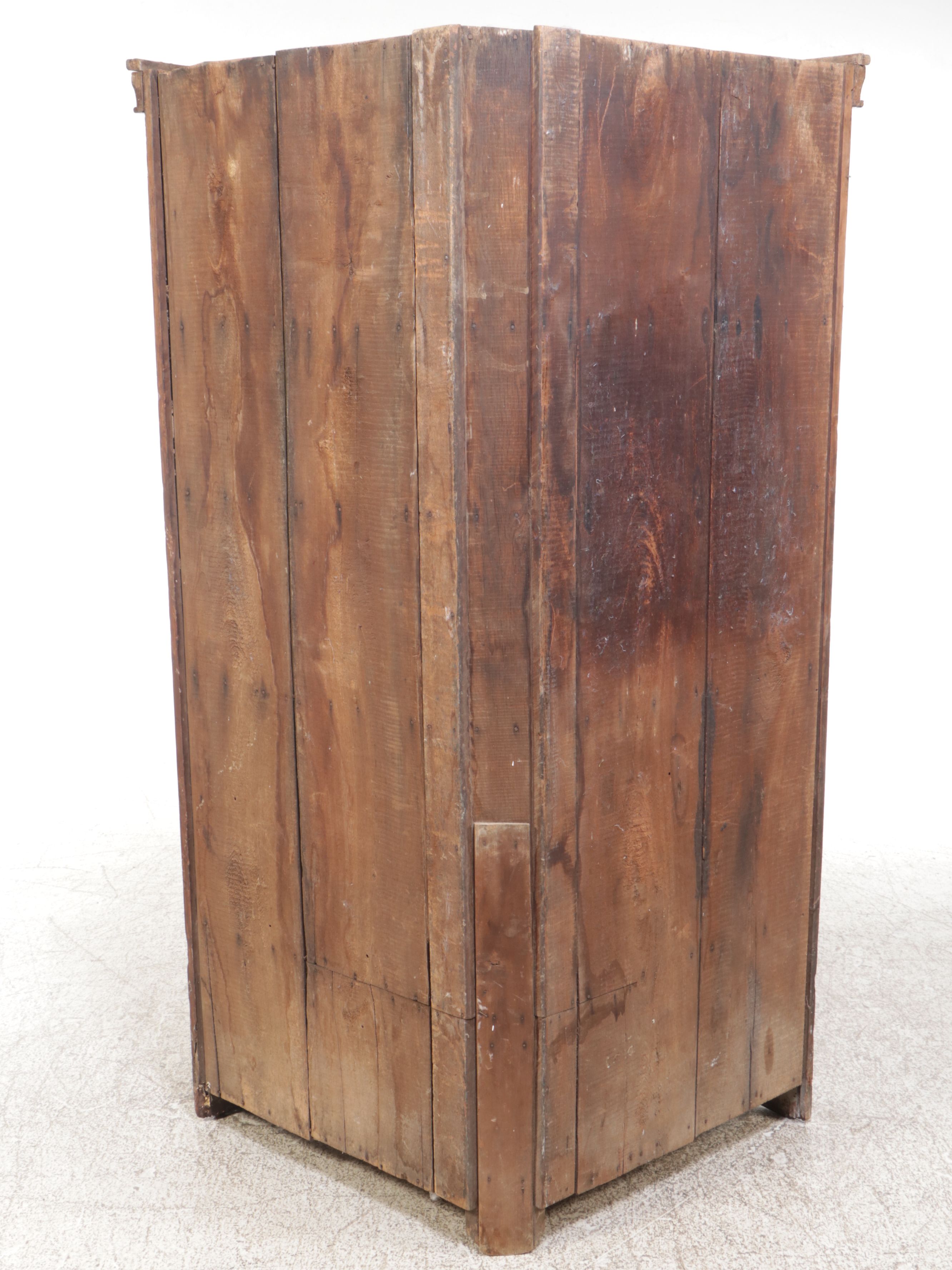 American Primitive Cherry Corner Cabinet, 19th Century