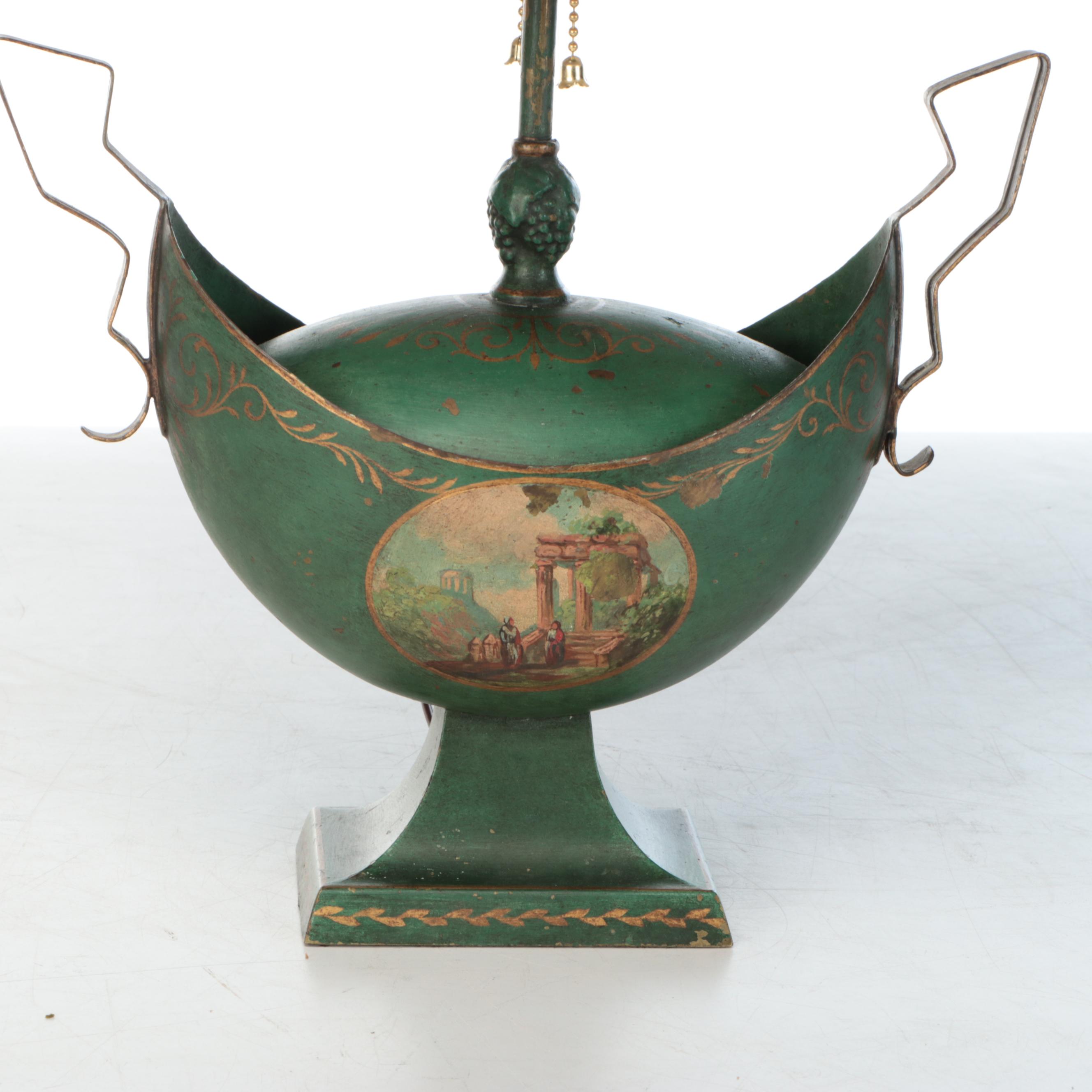 French Empire Style Metal Table Lamp