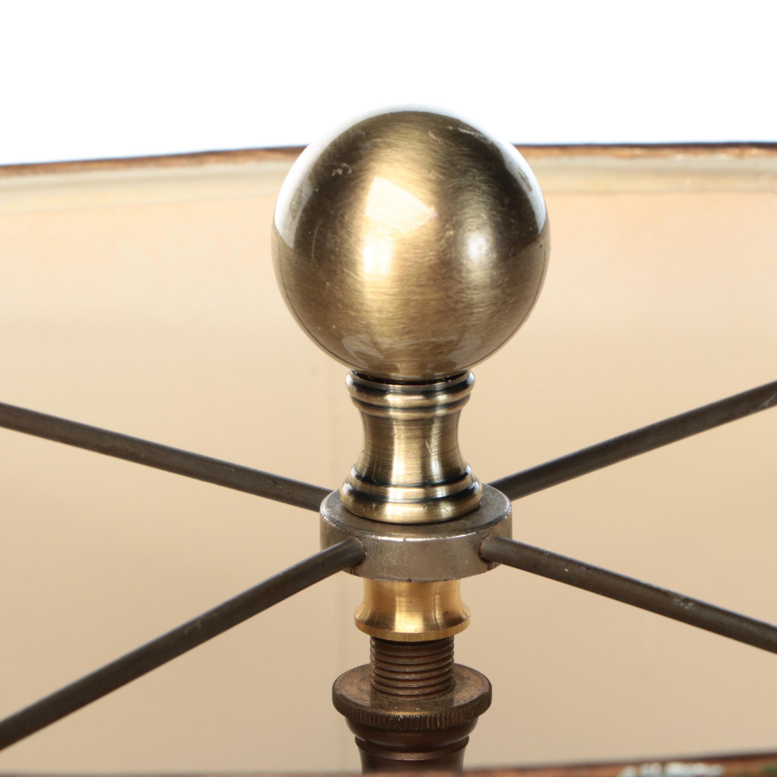 French Empire Style Metal Table Lamp
