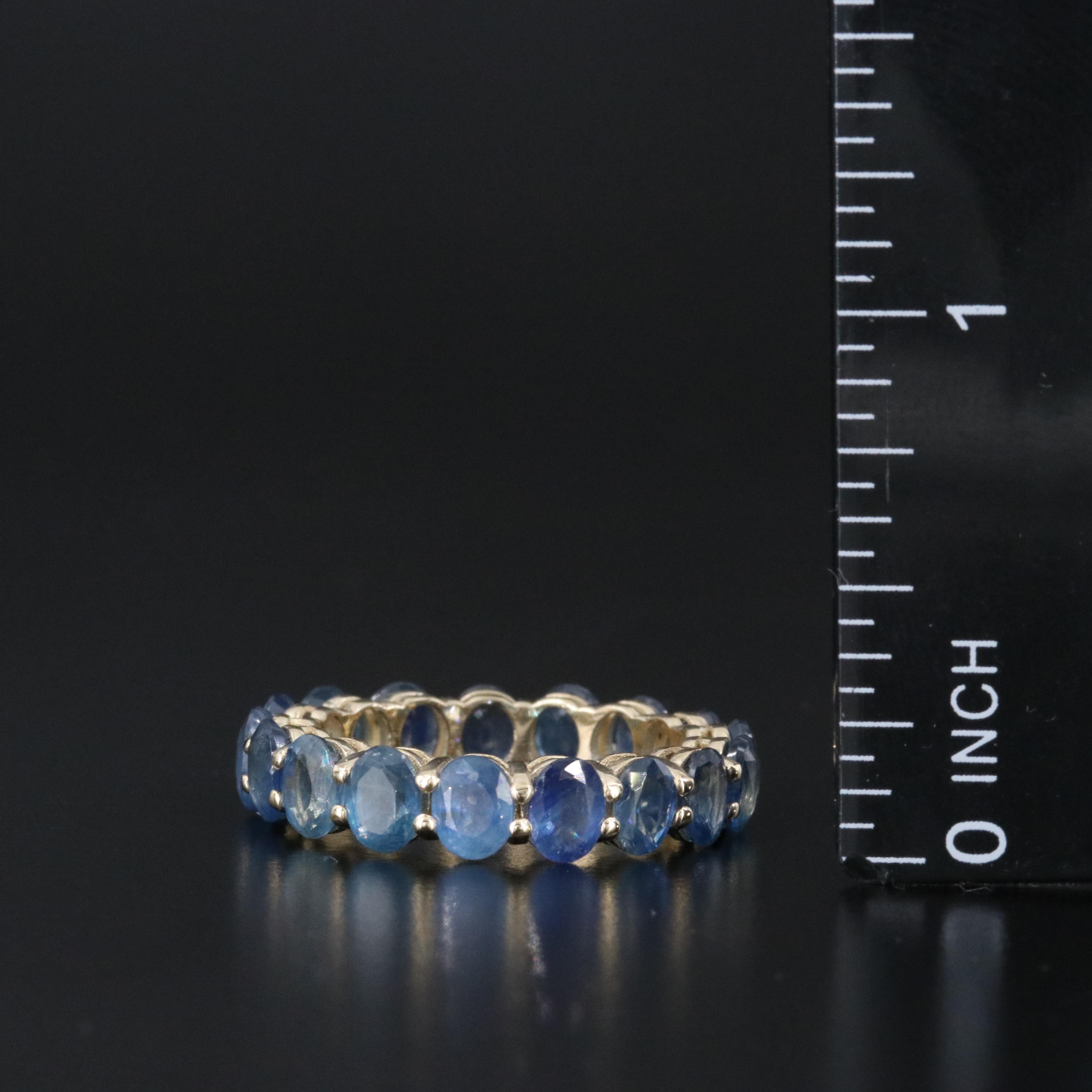 14K 7.46 CTW Sapphire Eternity Band with IGI Jewelry Report
