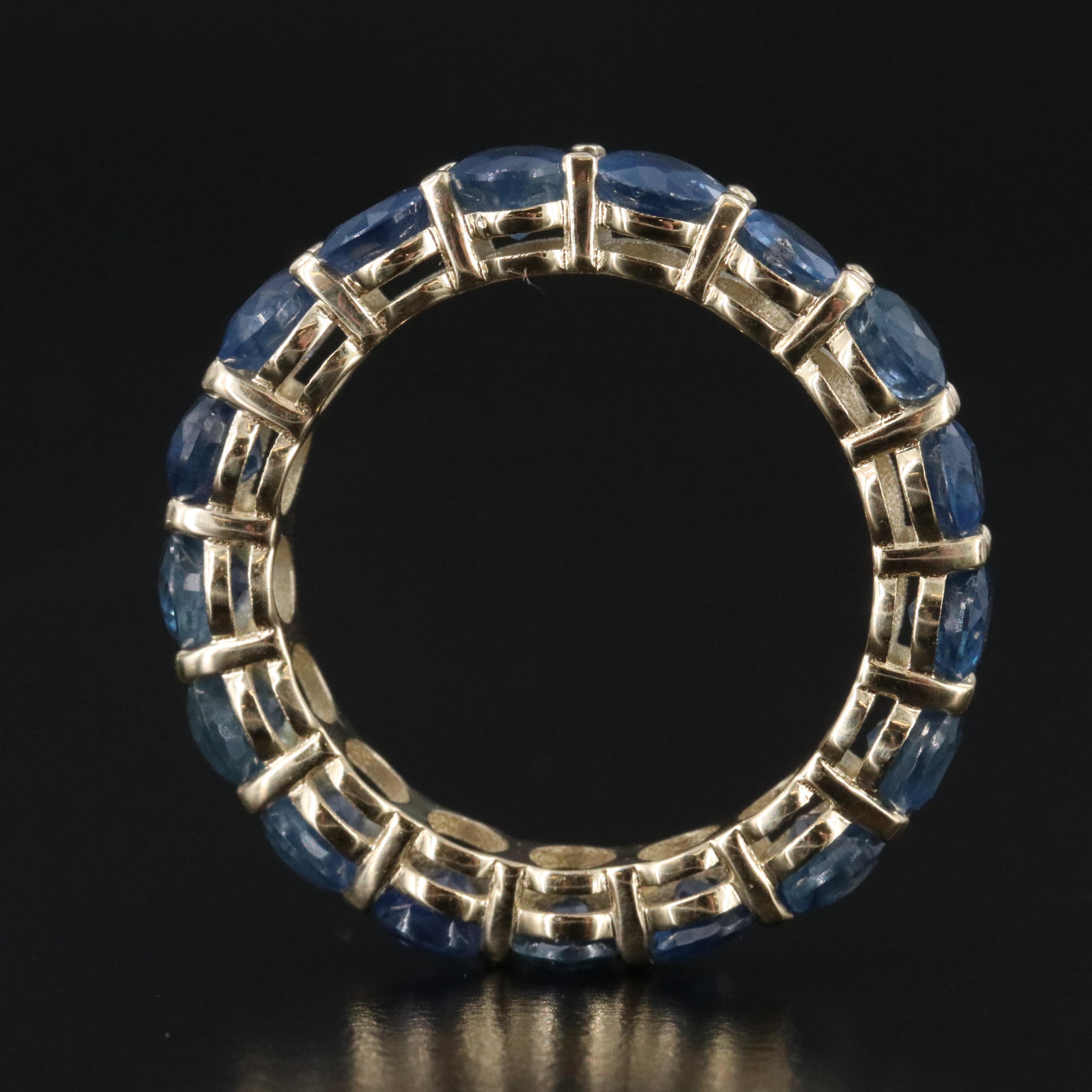 14K 7.46 CTW Sapphire Eternity Band with IGI Jewelry Report