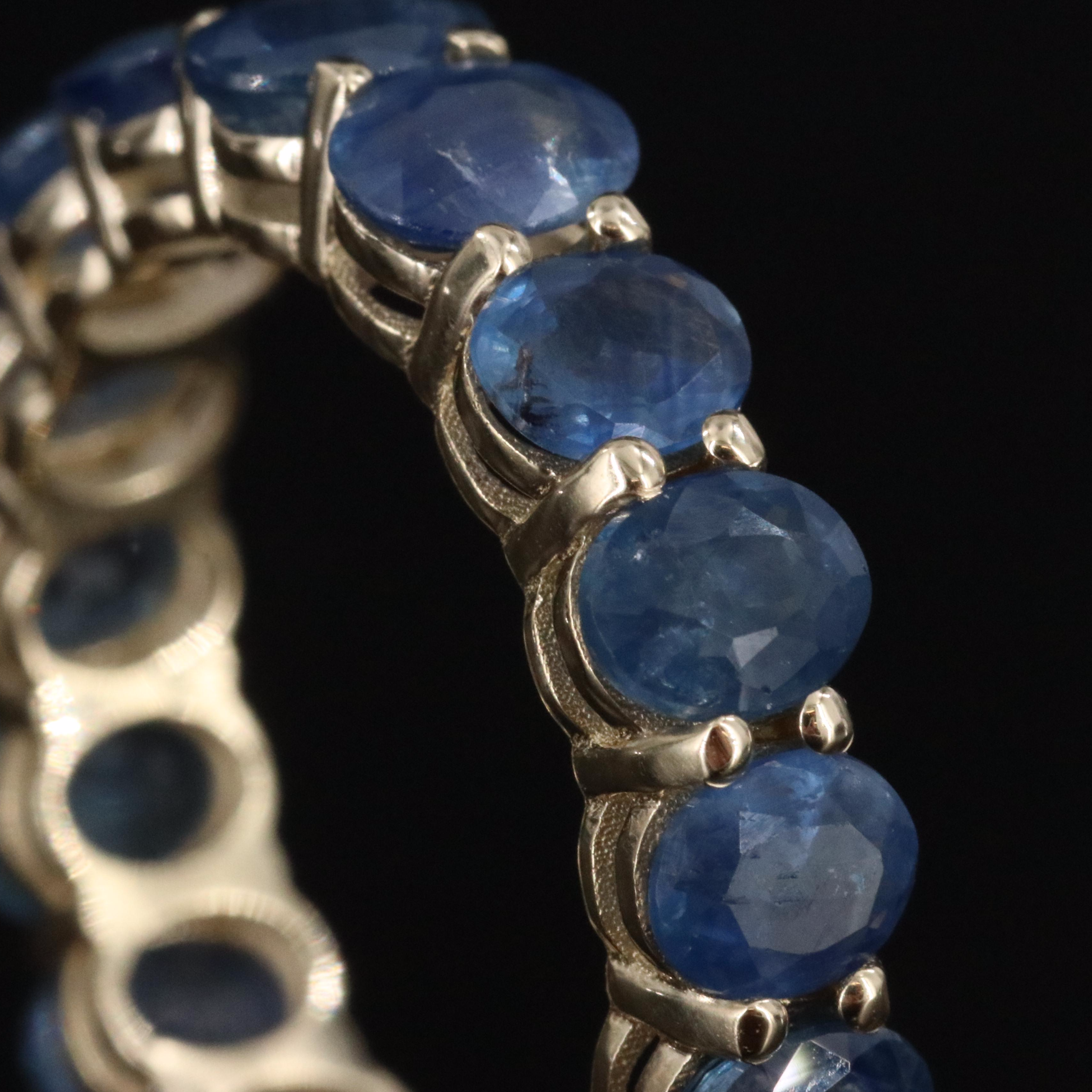 14K 7.46 CTW Sapphire Eternity Band with IGI Jewelry Report