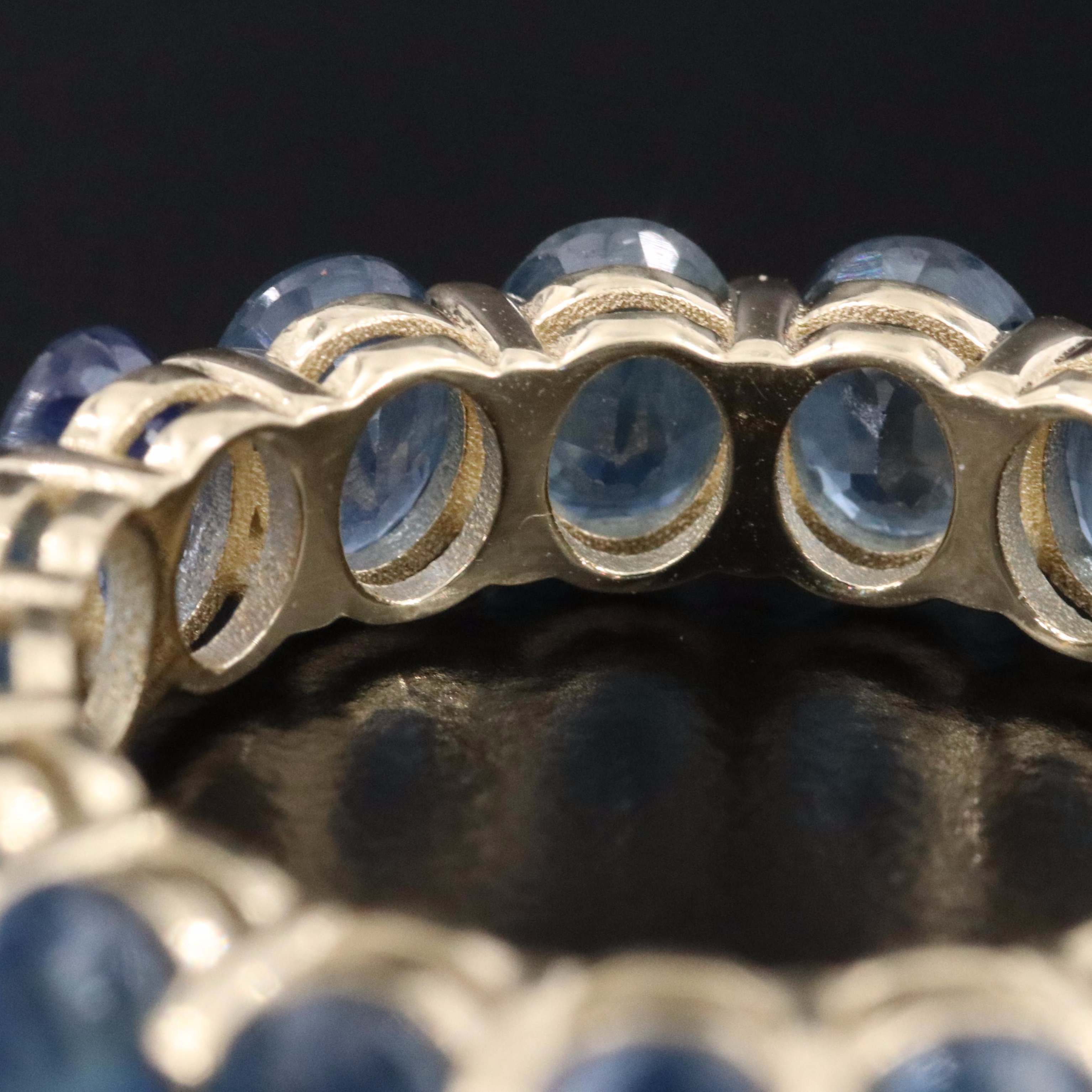 14K 7.46 CTW Sapphire Eternity Band with IGI Jewelry Report