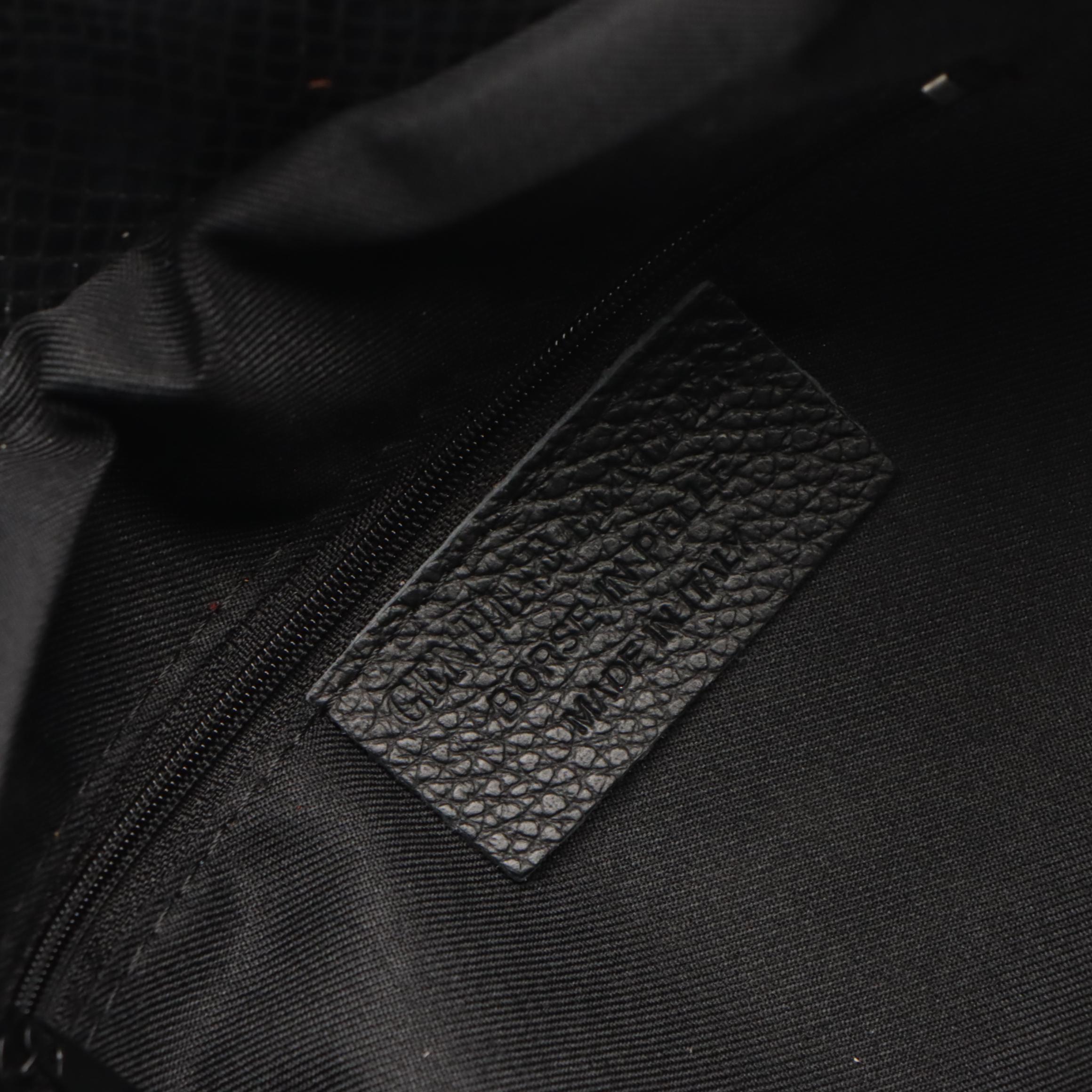 Shiny Black Genuine Snakeskin Leather Chain Strap Bag