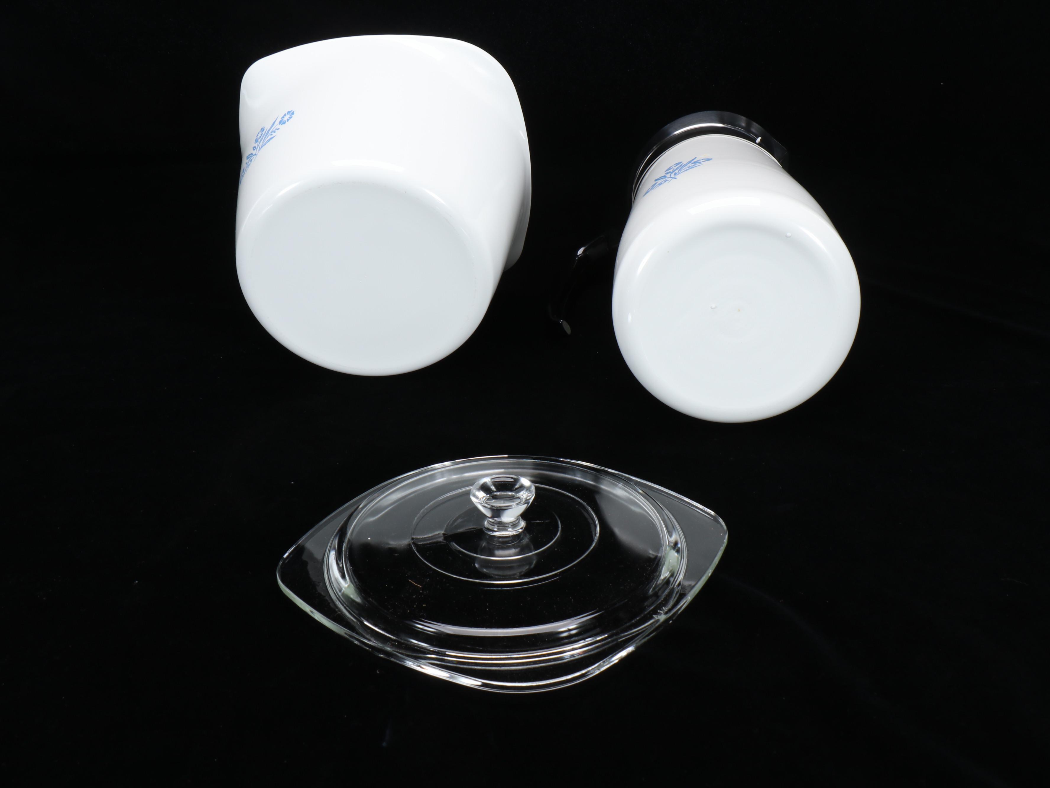 Corning Ware "Cornflower Blue" Casserole Dishes and Coffee Pot