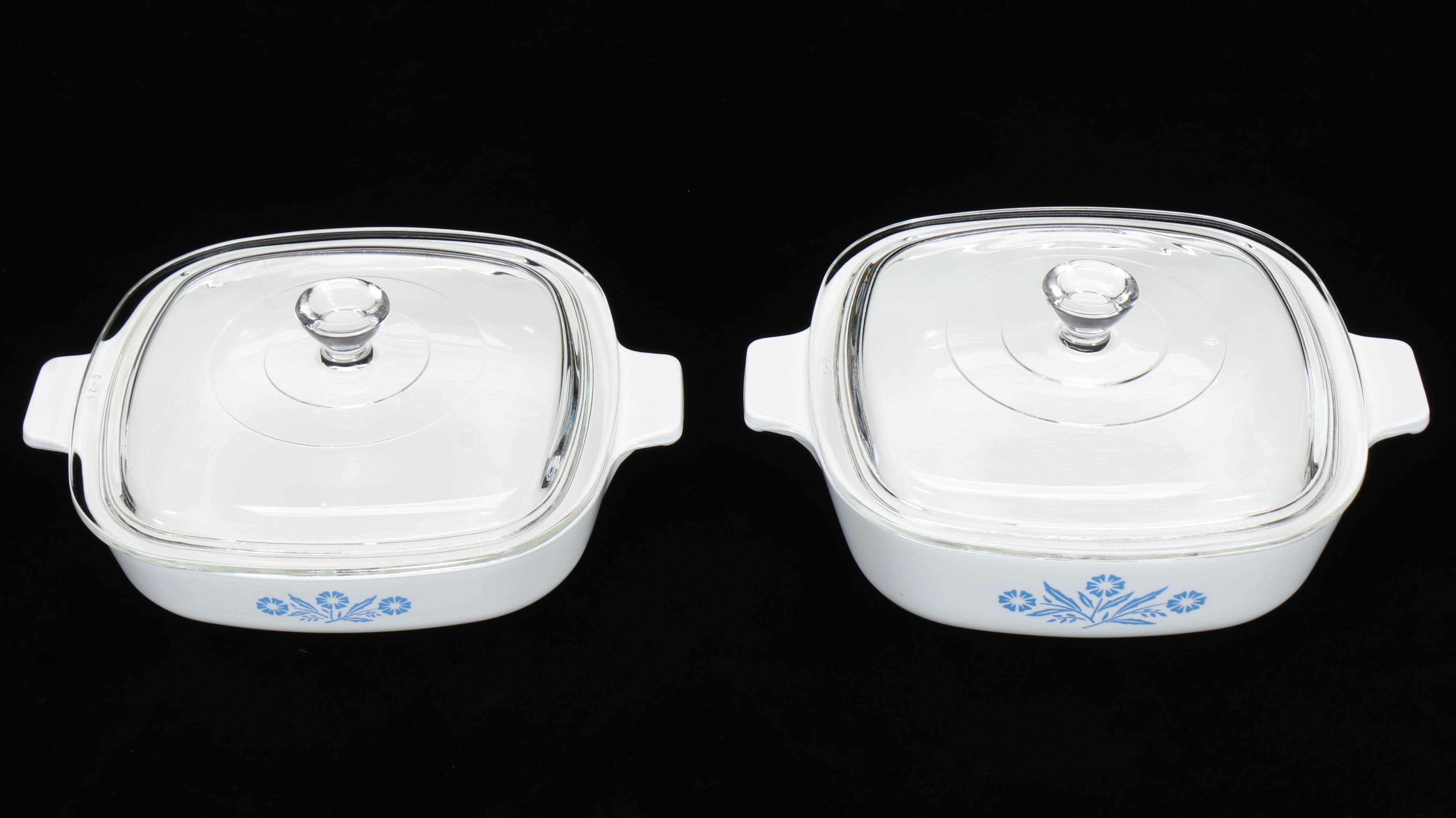 Corning Ware "Cornflower Blue" Casserole Dishes and Coffee Pot