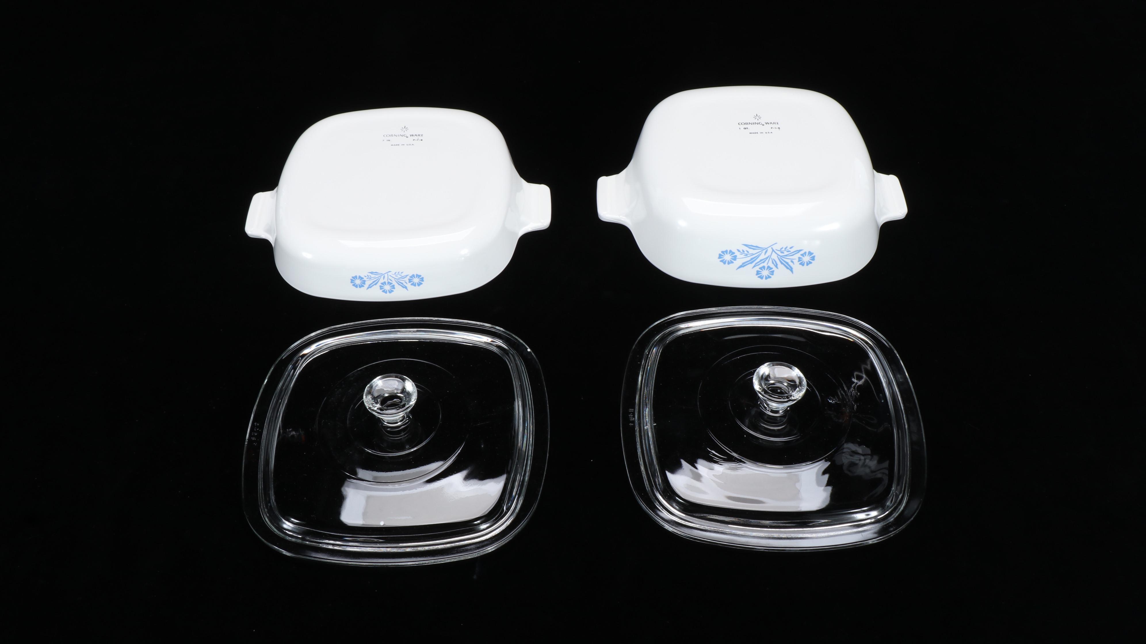 Corning Ware "Cornflower Blue" Casserole Dishes and Coffee Pot