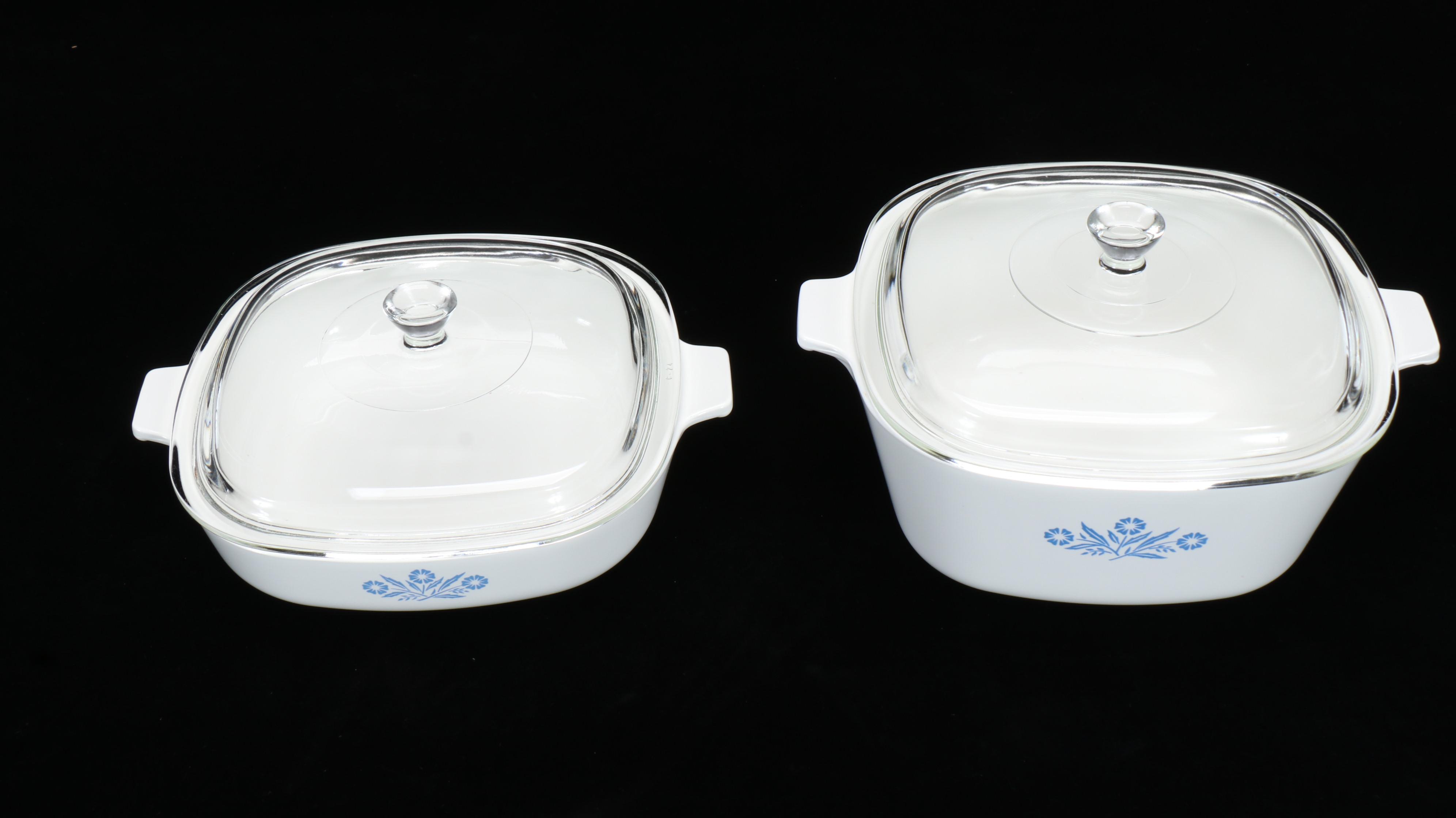 Corning Ware "Cornflower Blue" Casserole Dishes and Coffee Pot