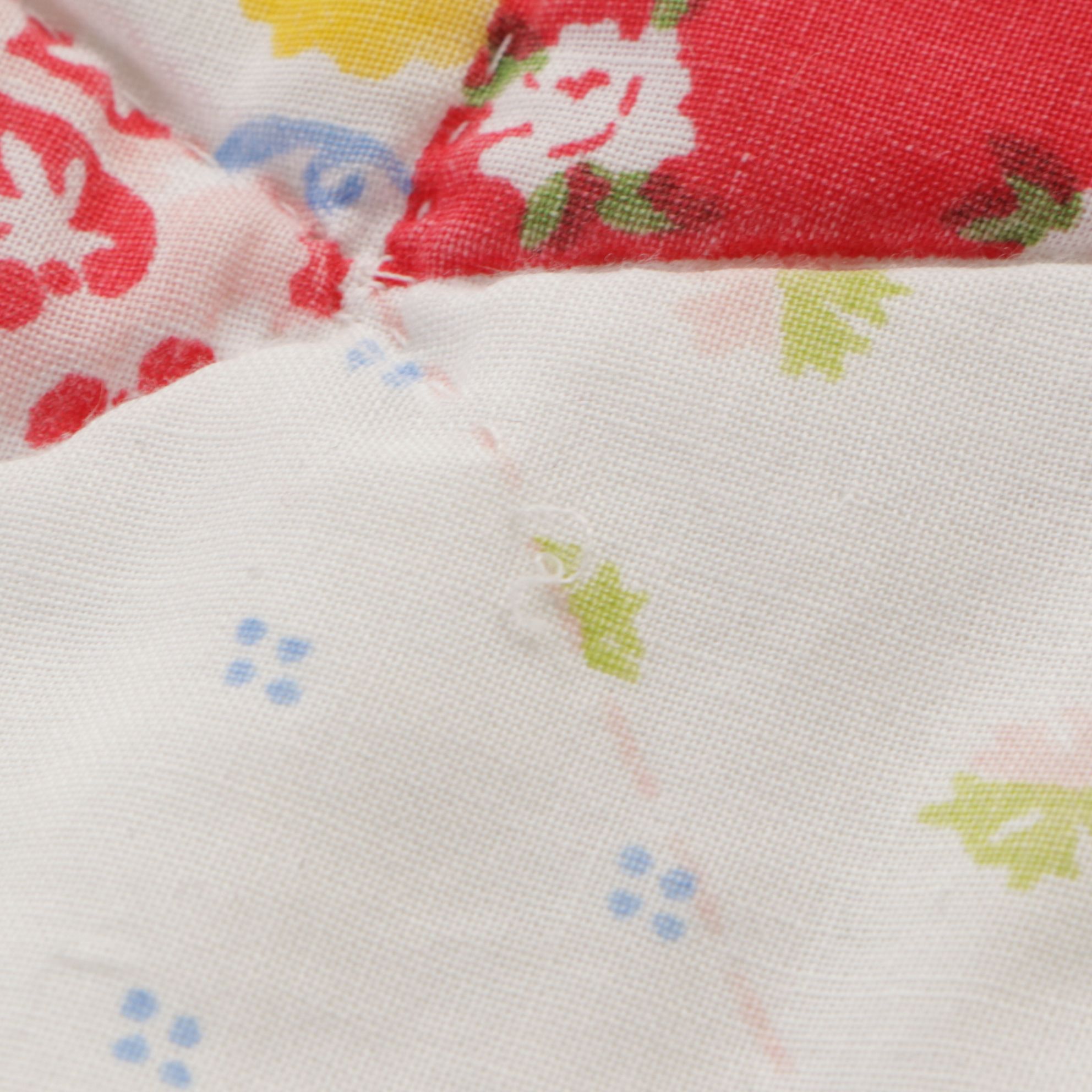 Handmade "Kaleidoscope" Calico Patchwork Quilt, Mid to Late 20th Century