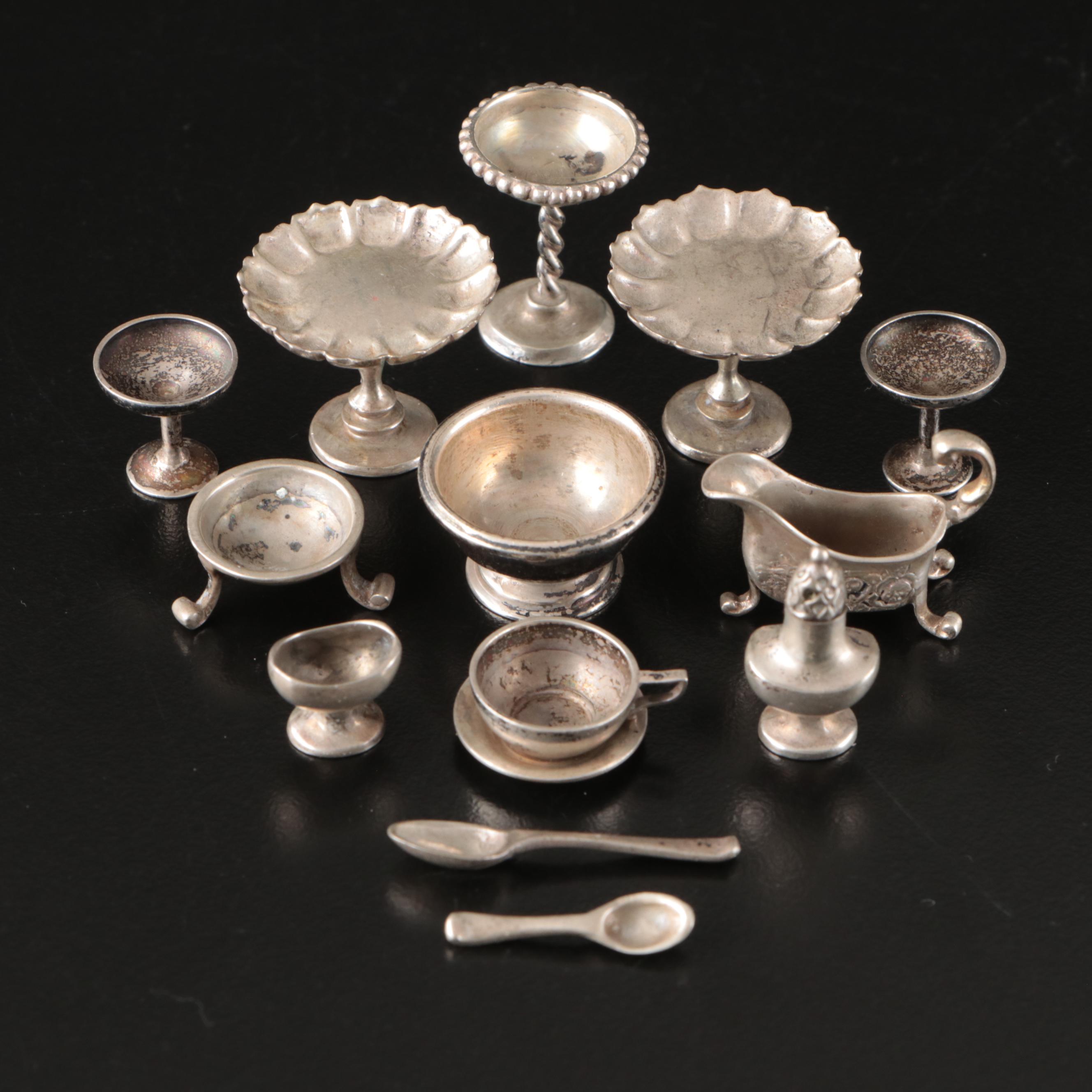 Miniature Sterling Silver Tableware
