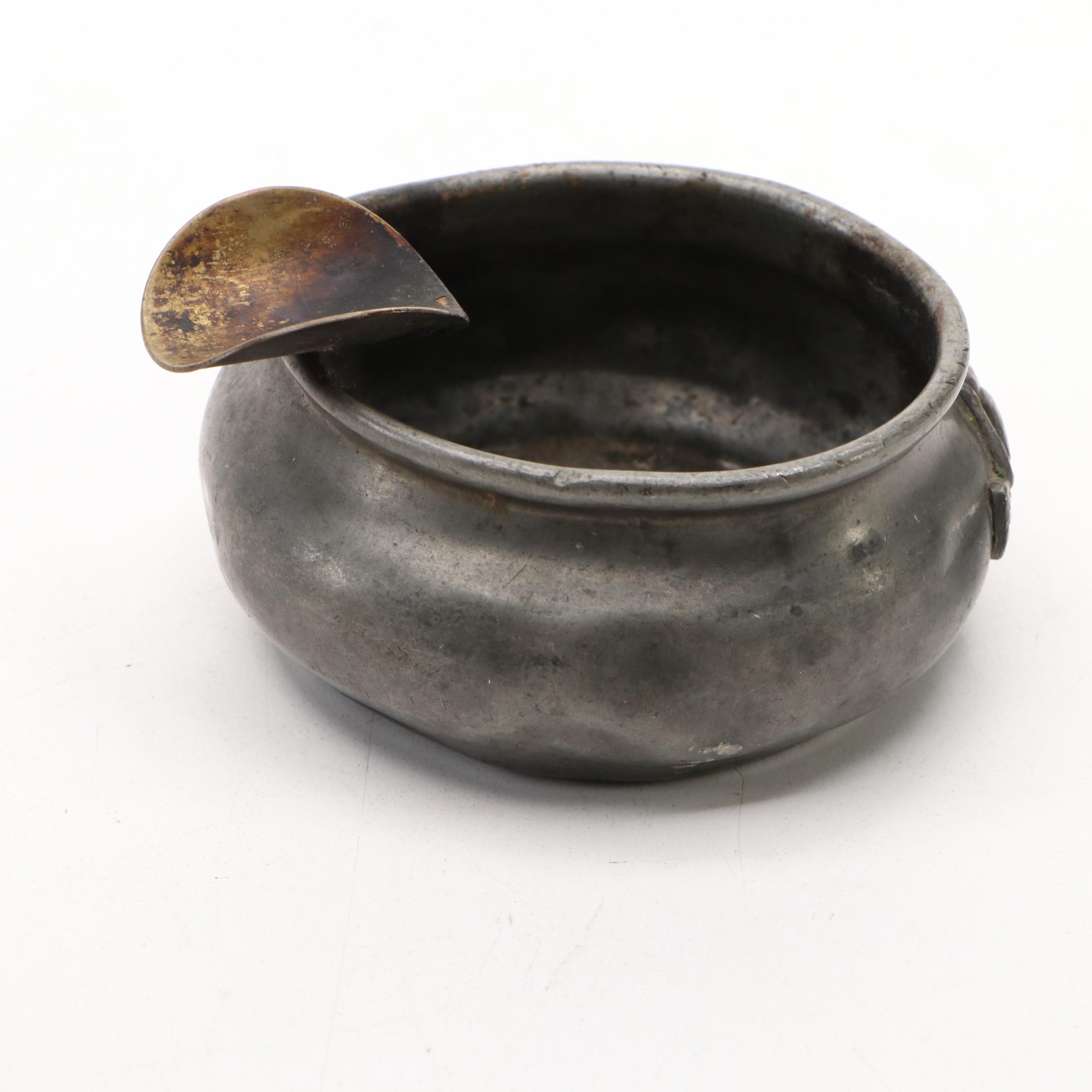 Egyptian Revival Figural Metal Ashtray, Early 20th Century