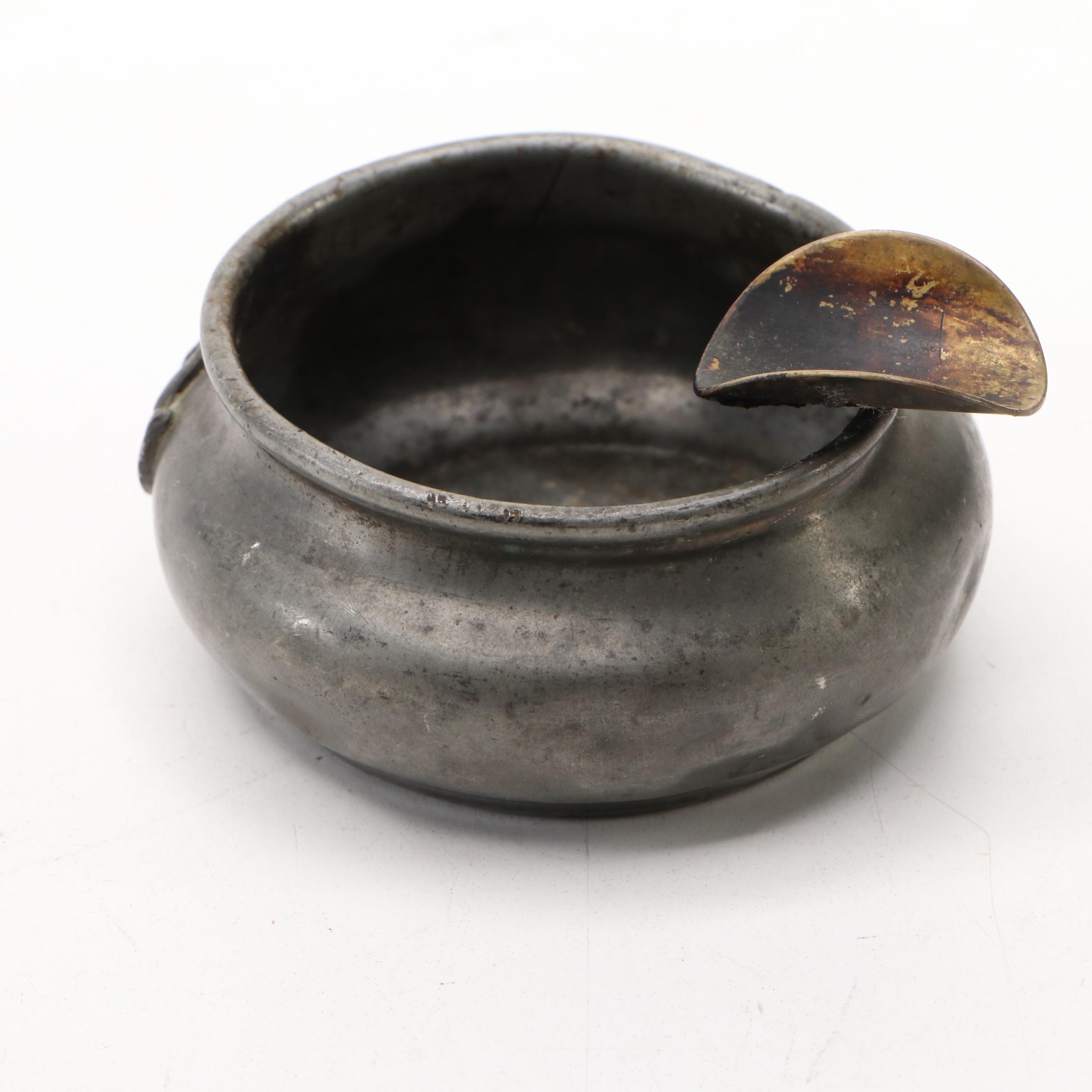 Egyptian Revival Figural Metal Ashtray, Early 20th Century