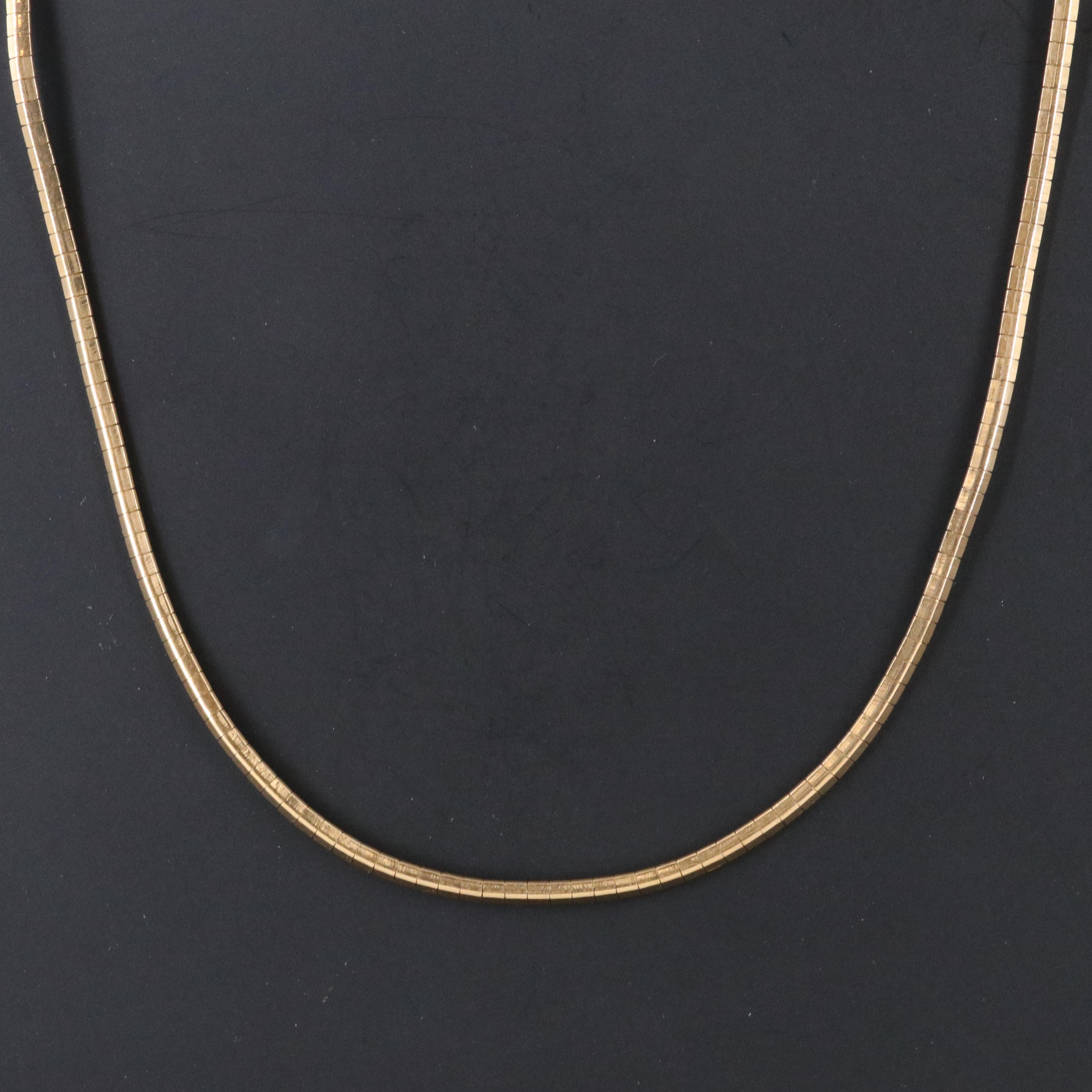 18K Omega Chain Necklace
