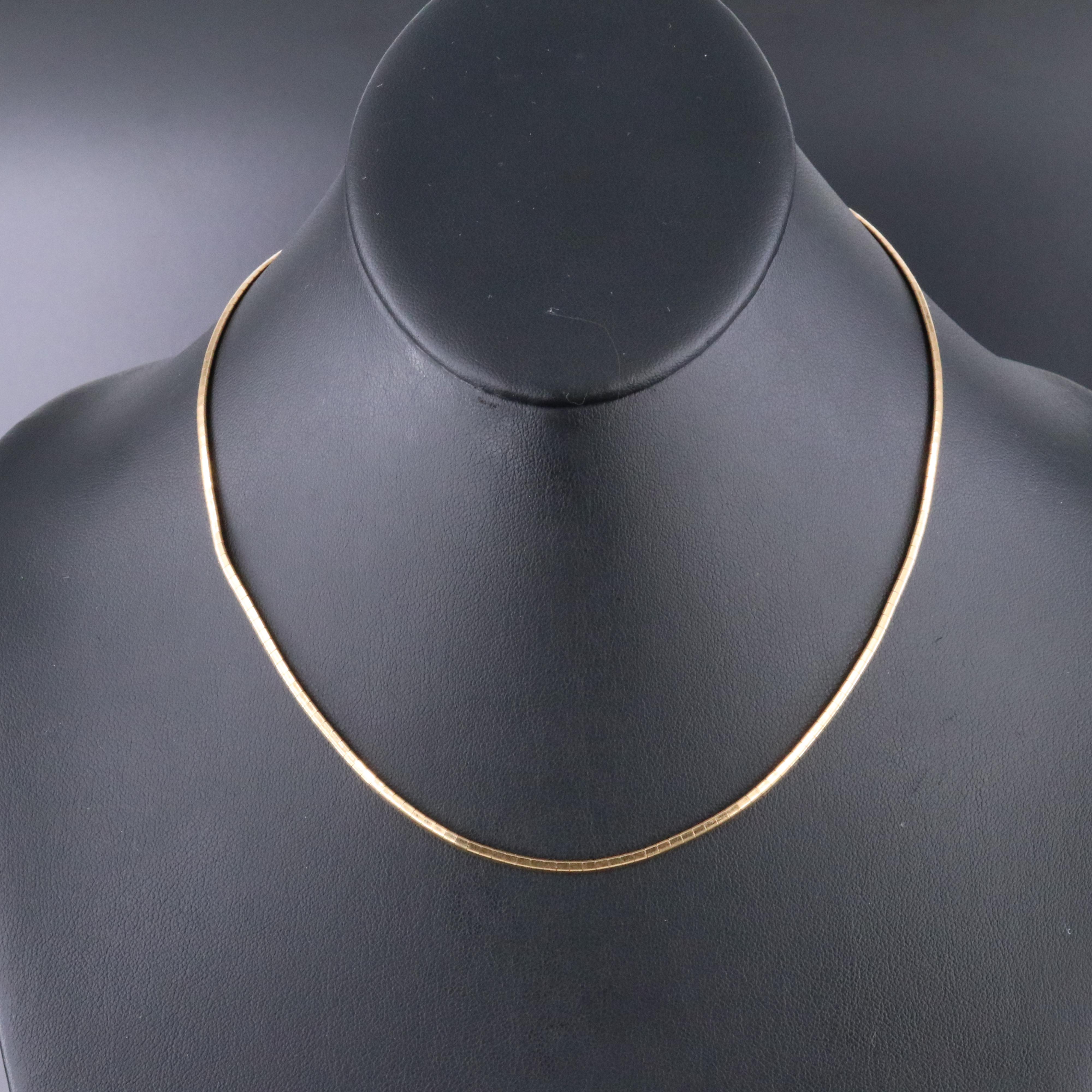 18K Omega Chain Necklace