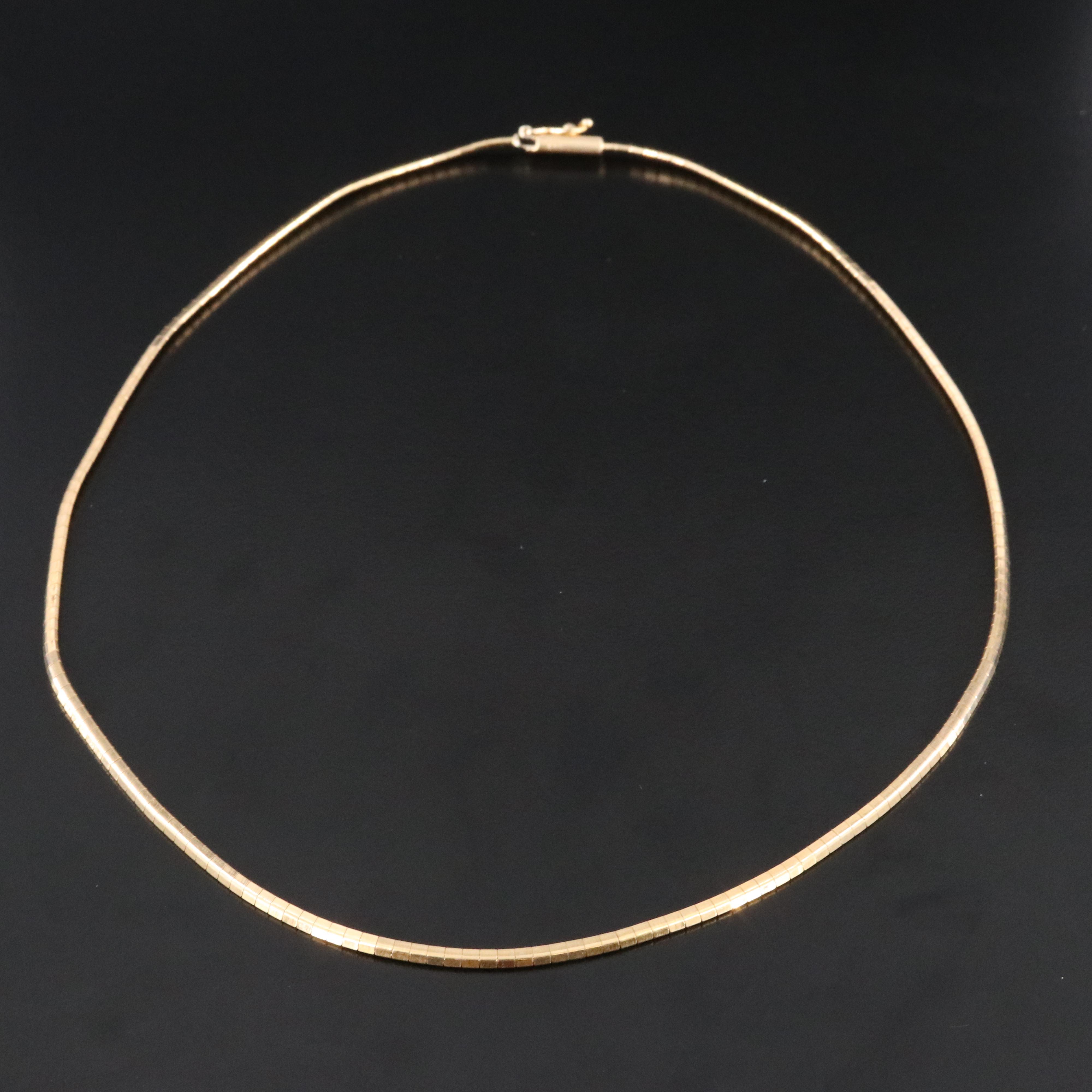 18K Omega Chain Necklace