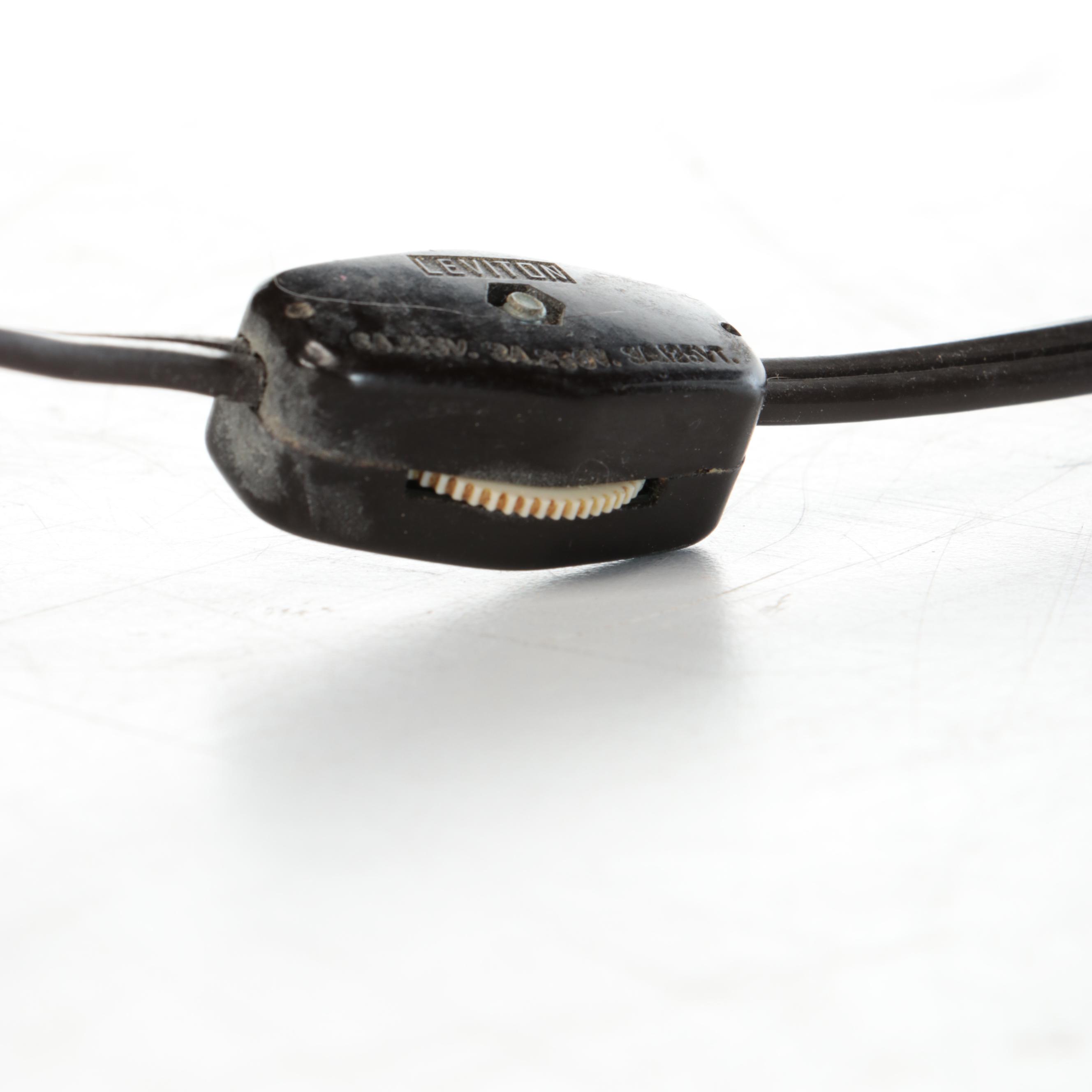 French Empire Style Green and Gold Finish Metal Table Lamp