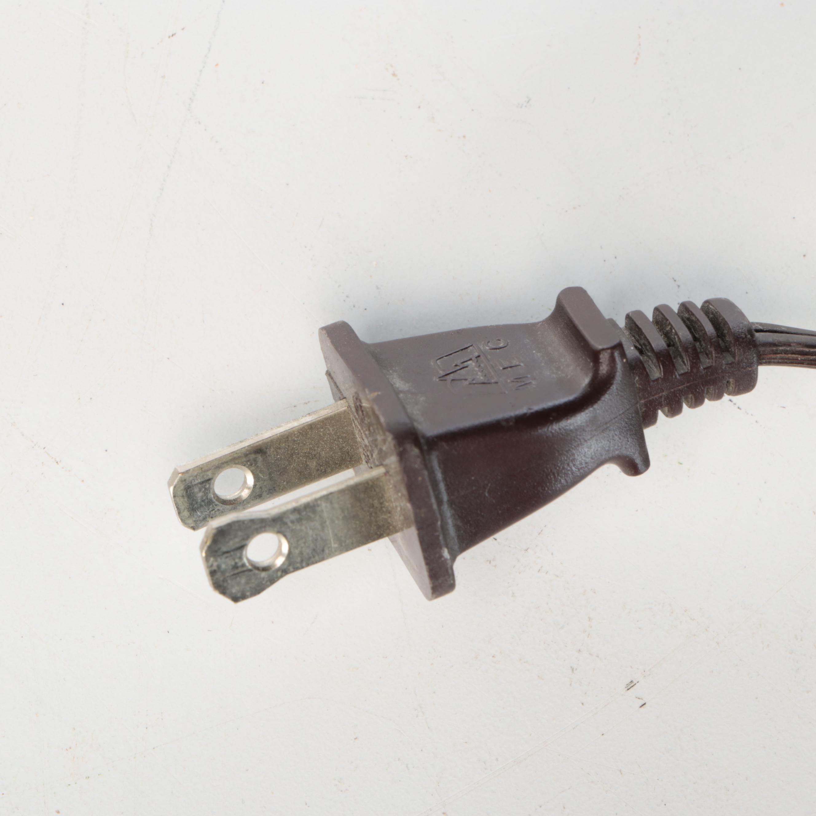 French Empire Style Green and Gold Finish Metal Table Lamp